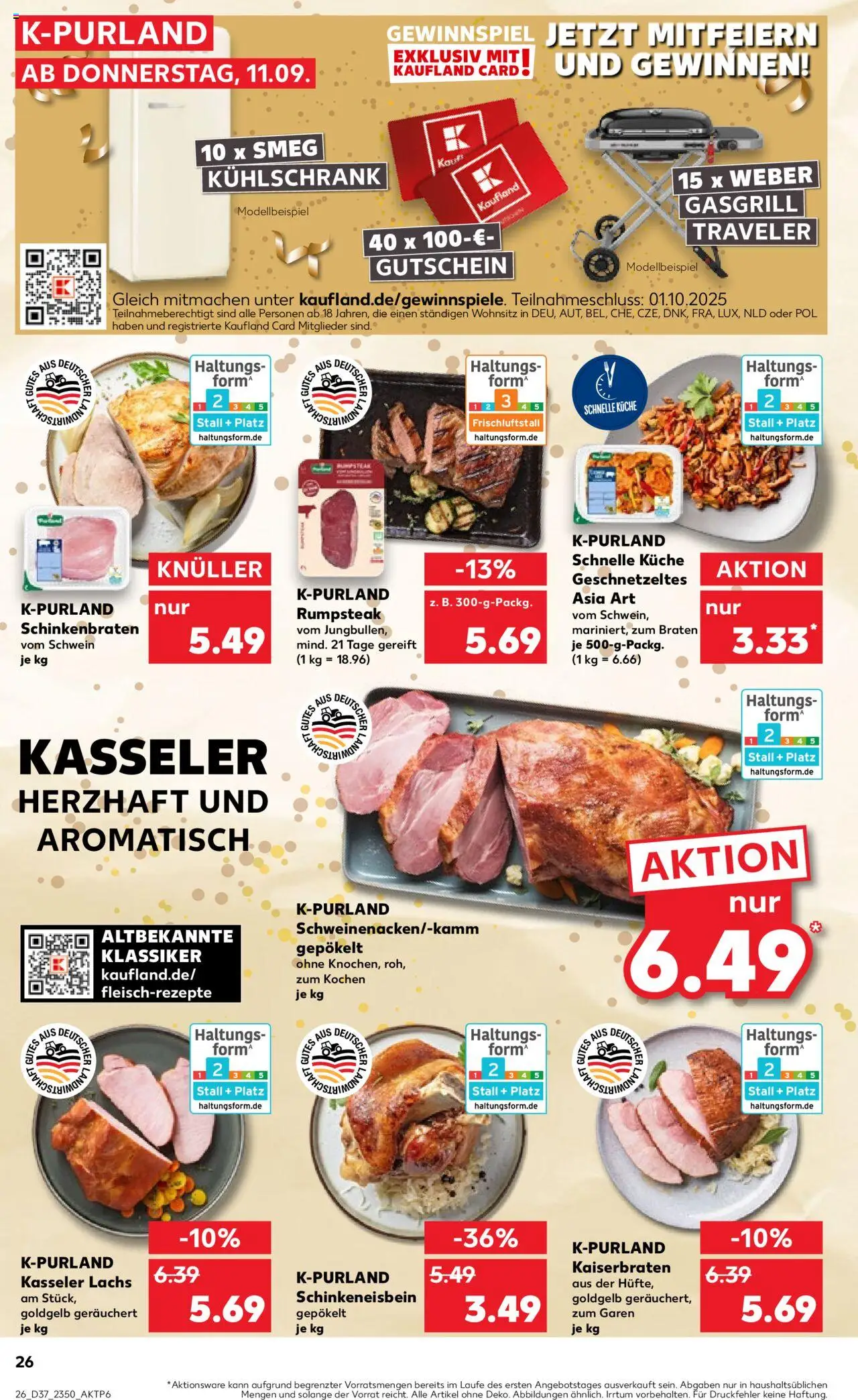 Kaufland prospekt Völklingen	 – gültig ab 14.09.2025 | Seite: 26 | Produkte: Rumpsteak, Küche, Kühlschrank, Lachs