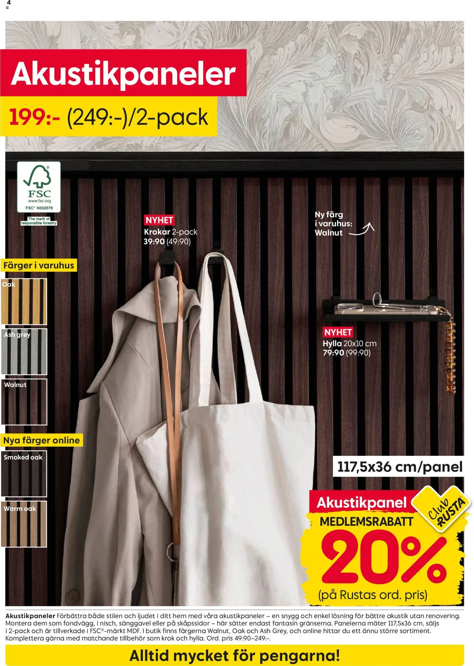 Rusta reklamblad aktuell från 23.02.2026 | Sida: 4 | Produkter: Sänggavel, Hylla