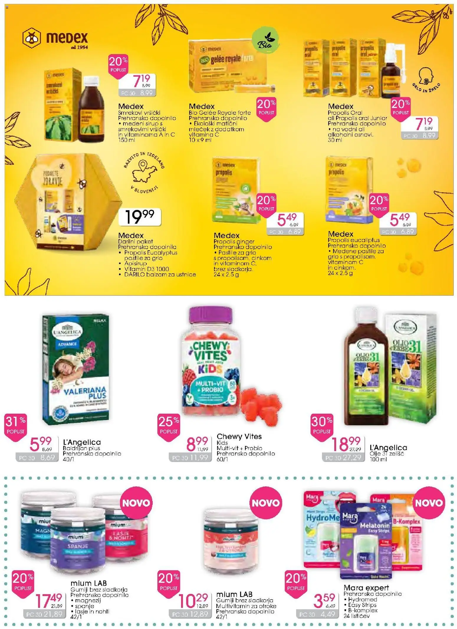 Novi Tuš drogerija katalog ponudbe – veljaven od 12.11.2025 | Stran: 13 | Izdelki: Balzam za ustnice, Prehranska dopolnila, Sirup, Olje