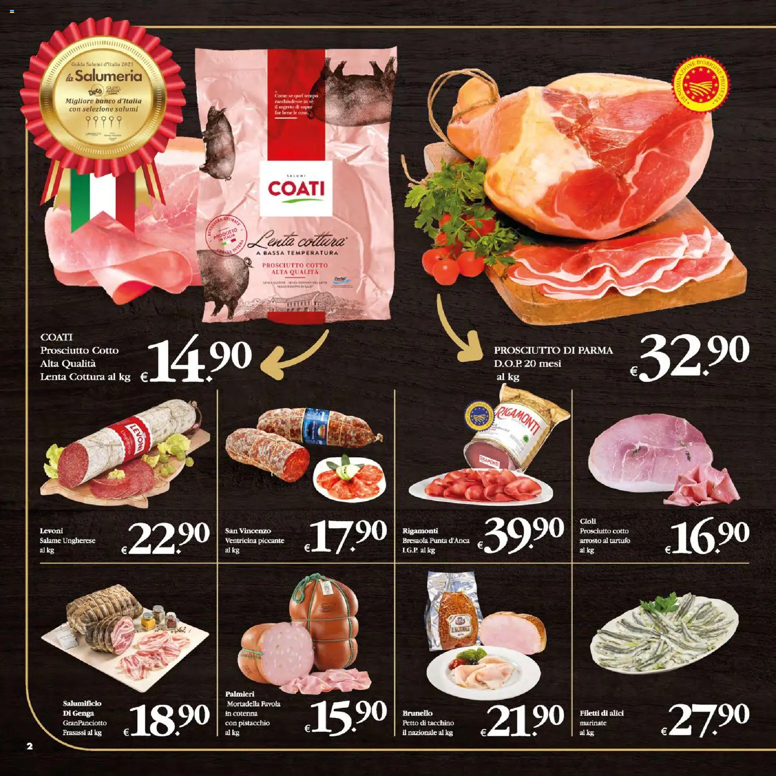 Volantino Decò del 05.01.2026 | Pagina: 2 | Prodotti: Prosciutto Cotto, Bresaola, Prosciutto, Mortadella