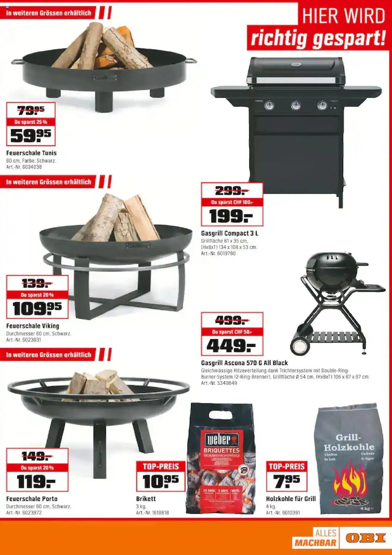 OBI Aktionen ab 24.08.2025 | Seite: 11 | Produkte: Grill