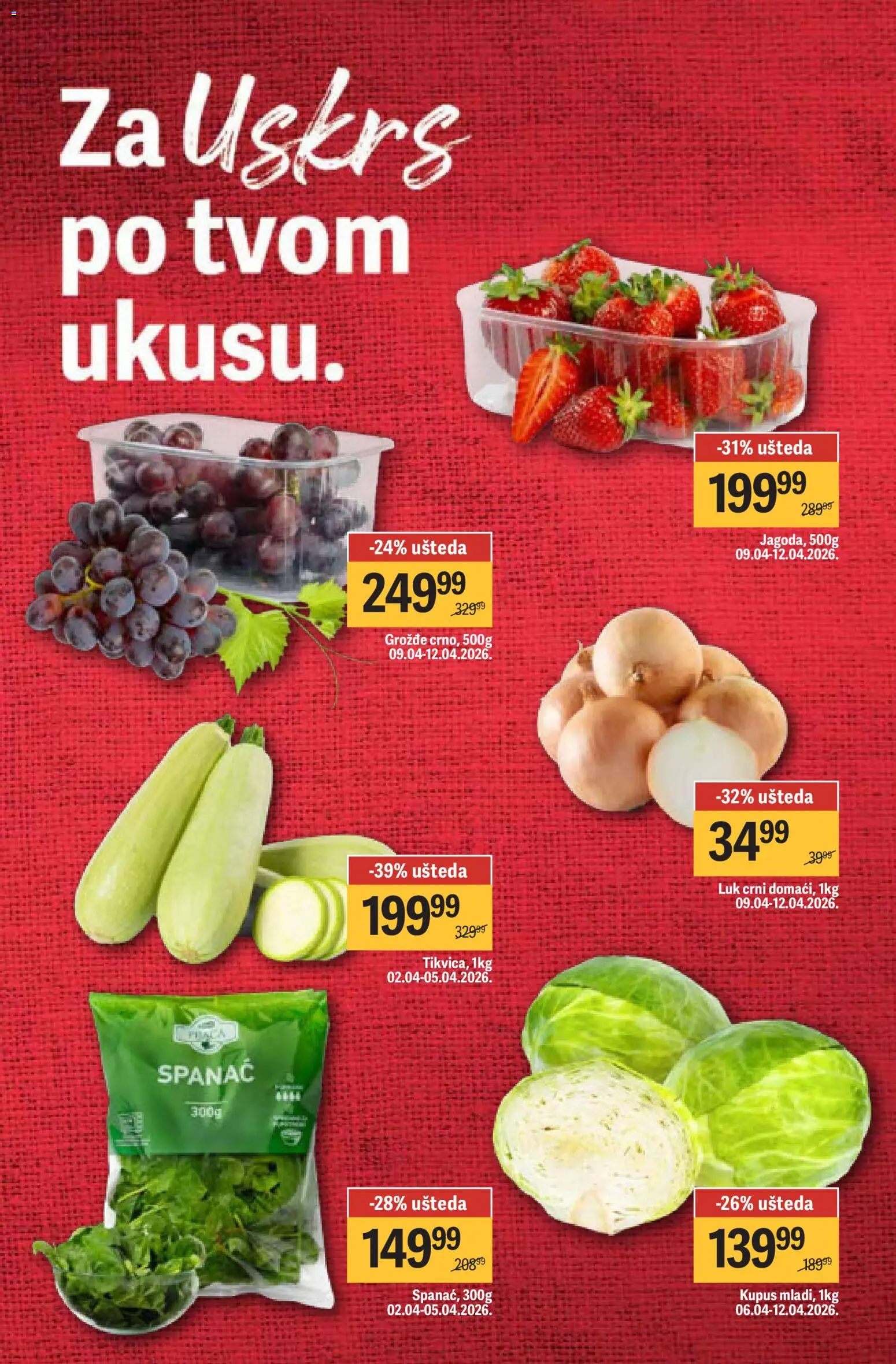 Maxi katalog - važi od 02.04.2026 | Strana: 8 | Proizvode: Spanać, Kupus