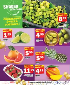 Pogląd oferty "Topaz Gazetka" - ważna od 27.12.2025 | Strona: 12 | Produkty: Limonka, Gruszka, Winogrono, Grejpfrut
