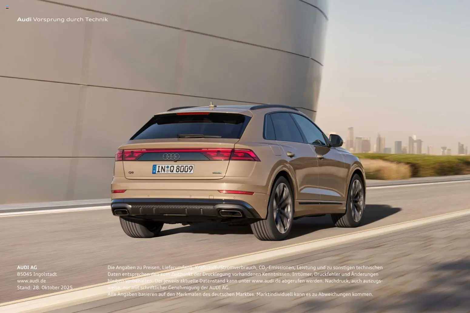 Audi Q8 – gültig ab 28.10.2025 | Seite: 150