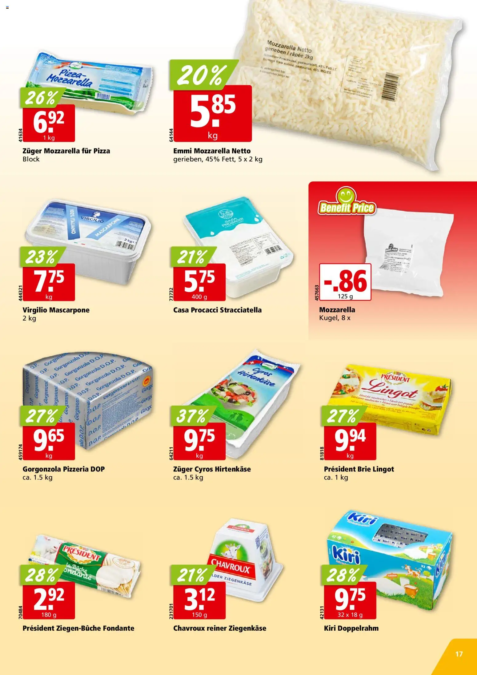 Aligro aktionen Chavannes, Matran, Genf, Sitten – gültig ab 09.03.2026 | Seite: 17 | Produkte: Mascarpone, Ziegenkäse, Pizza