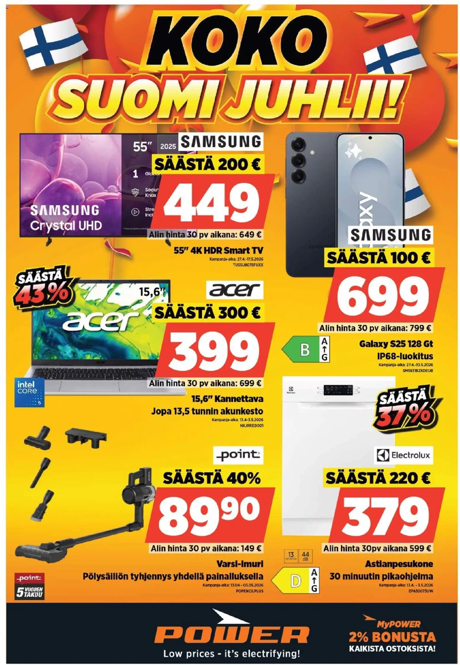 Power tarjoukset – voimassa 27.04.2026 alkaen | Sivu: 1