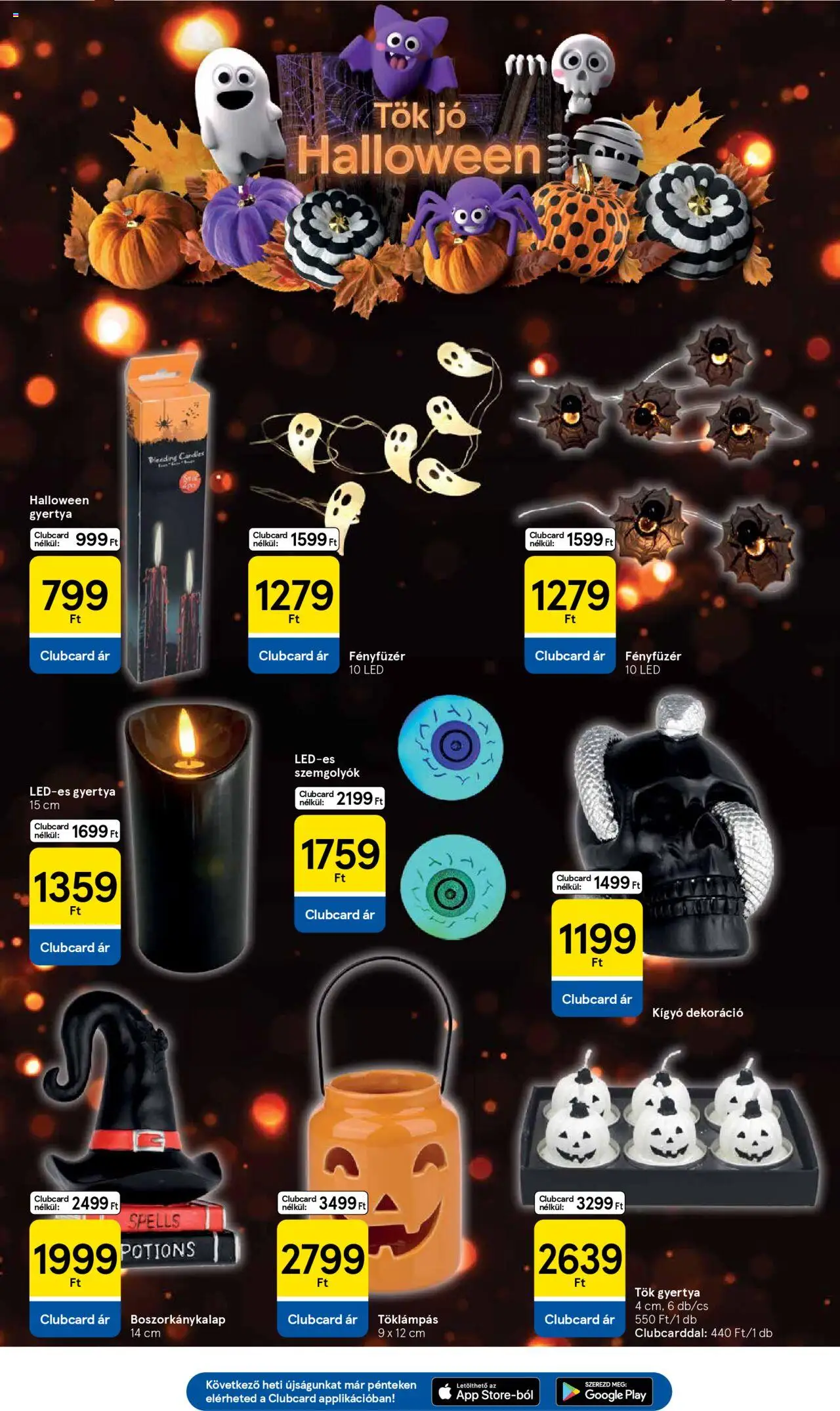 Tesco akciós ujság - amely érvényes a következő dátumtól: 18.09.2025 | Oldal: 15 | Termékek: Fényfüzér, Tök, Gyertya, Dekoráció