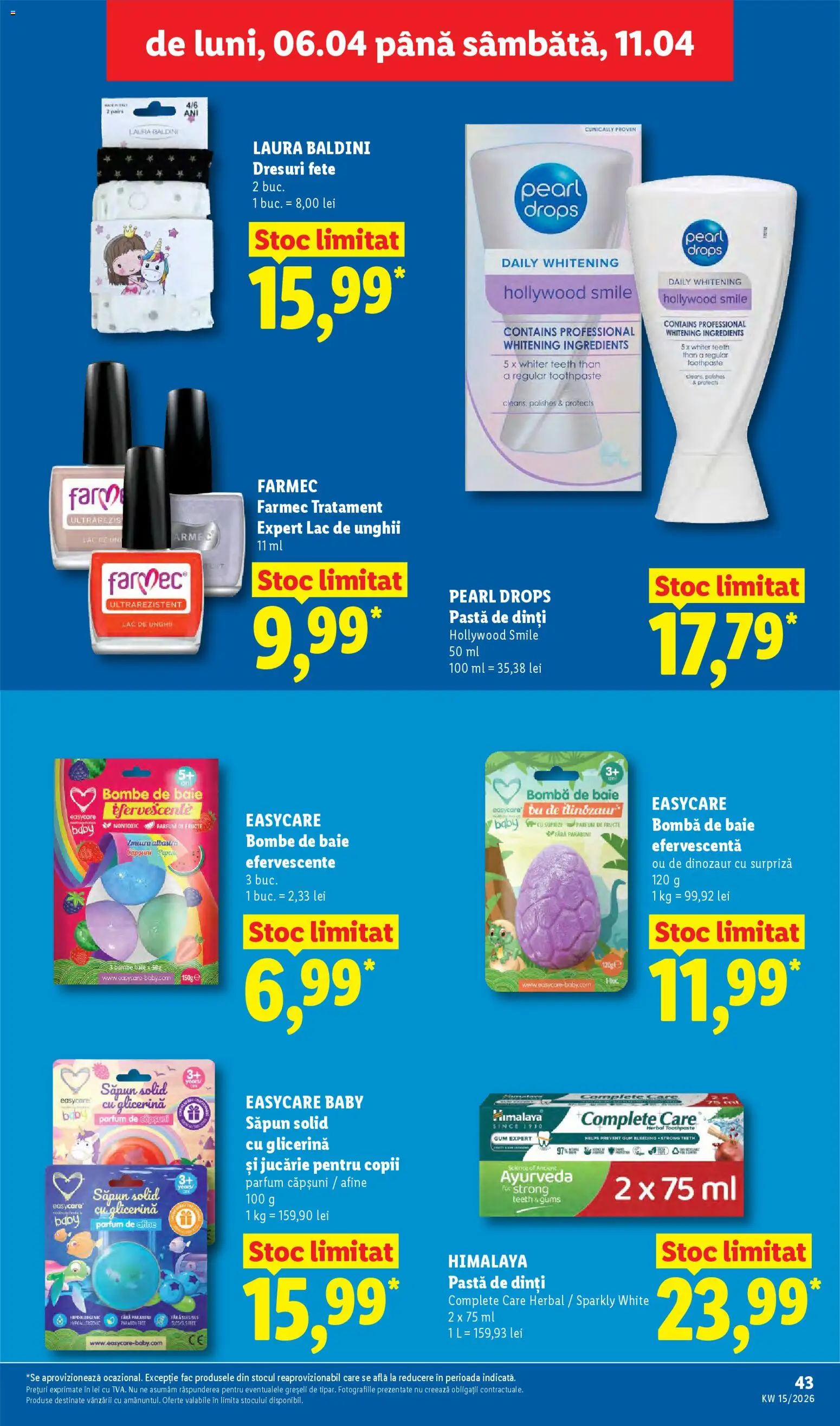 Noul catalog Lidl – valabil de la 06.04.2026 | Pagină: 43 | Produse: Parfum, Săpun, Căpșuni, Fructe