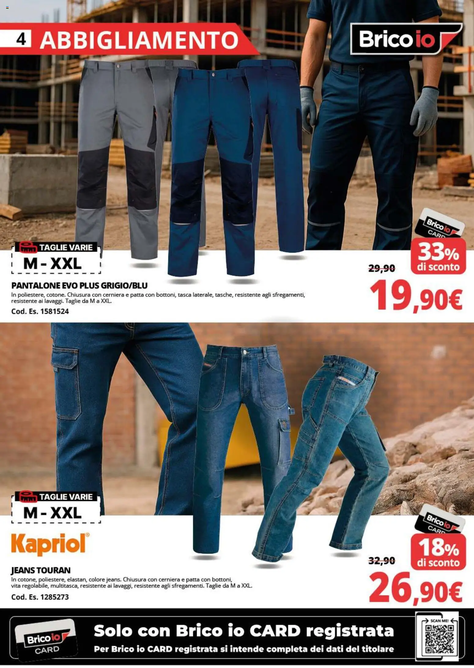 Volantino Brico io del 20.10.2025 | Pagina: 4 | Prodotti: Jeans