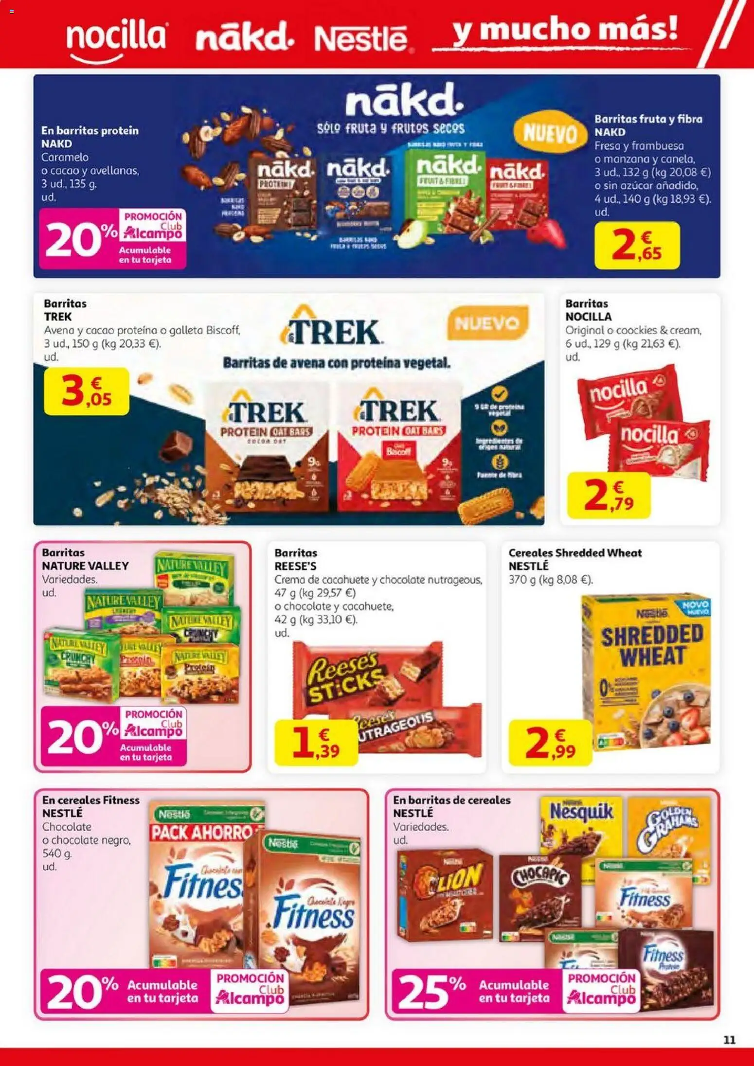 Alcampo -  HG catalan │ válido desde el 23.10.2025 | Página: 11 | Productos: Chocolate, Frutos secos, Crema, Cereales Fitness