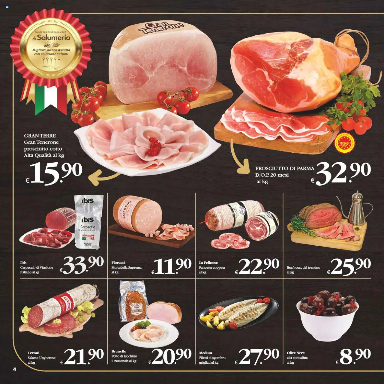 Volantino Decò del 22.08.2025 | Pagina: 4 | Prodotti: Pancetta, Tacchino, Prosciutto, Mortadella