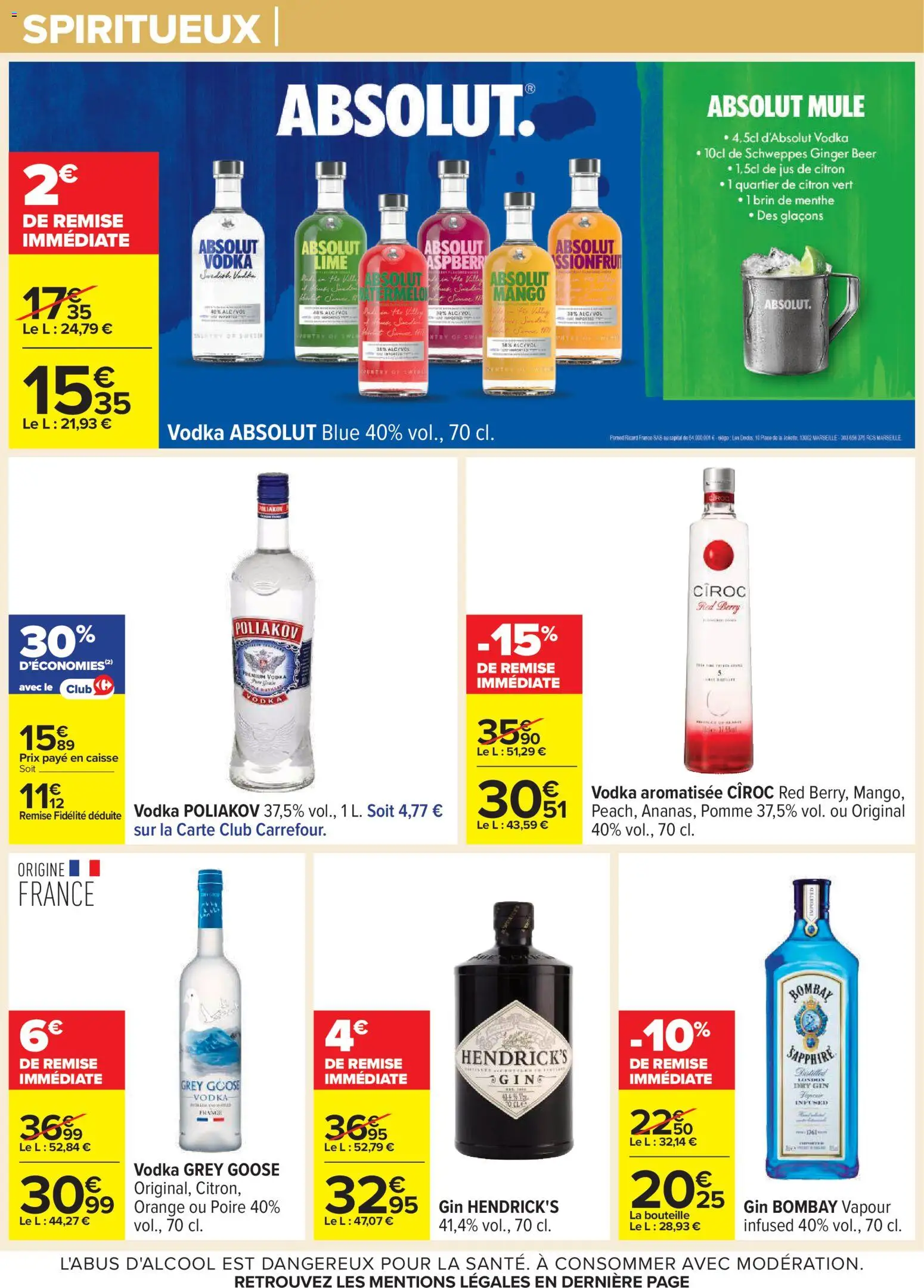 {H1} | Page: 12 | Produits: Vodka, Menthe, Pomme, Thé