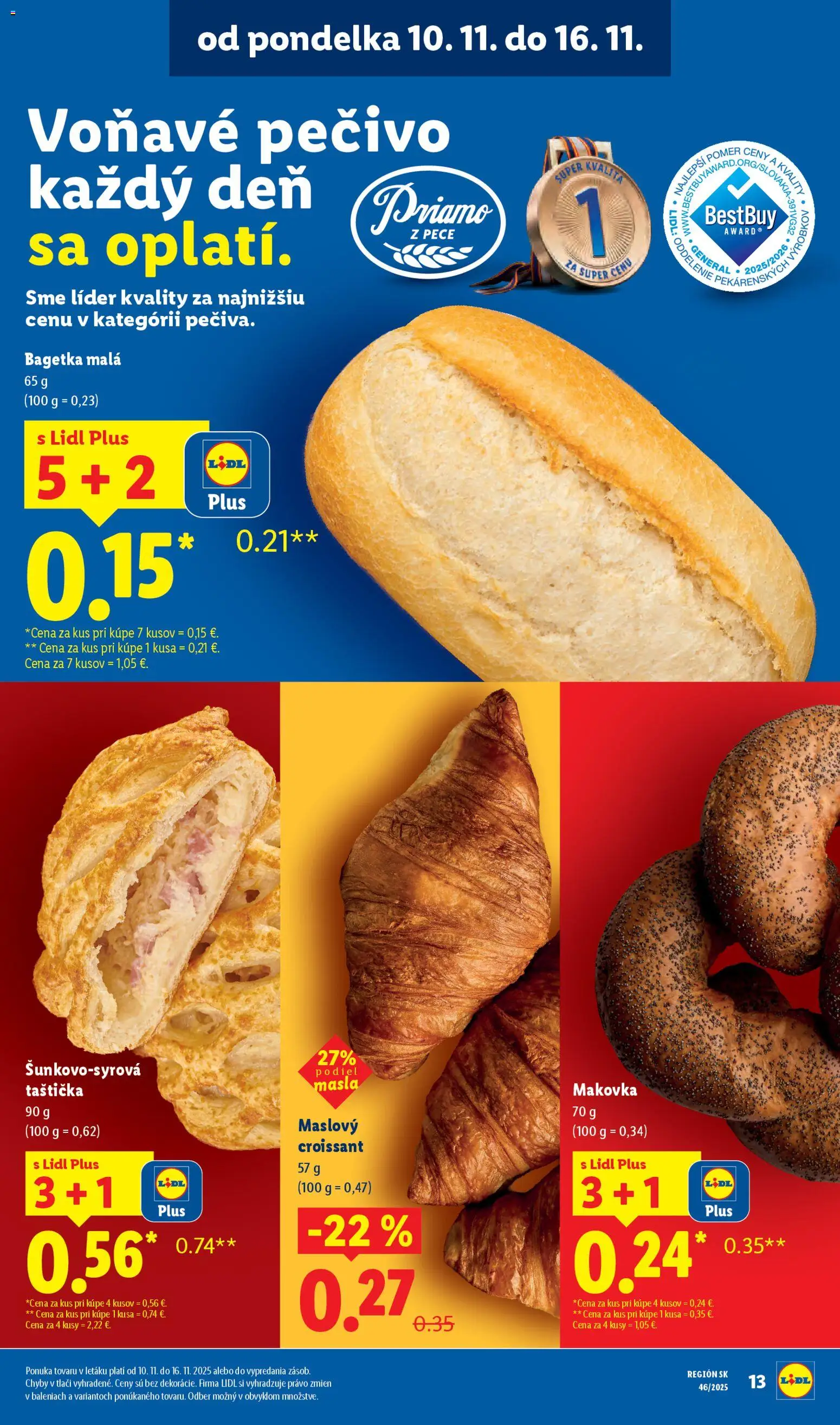 Nové Lidl akcie – leták je platný od 13.11.2025 | Strana: 58 | Produkty: Croissant, Makovka