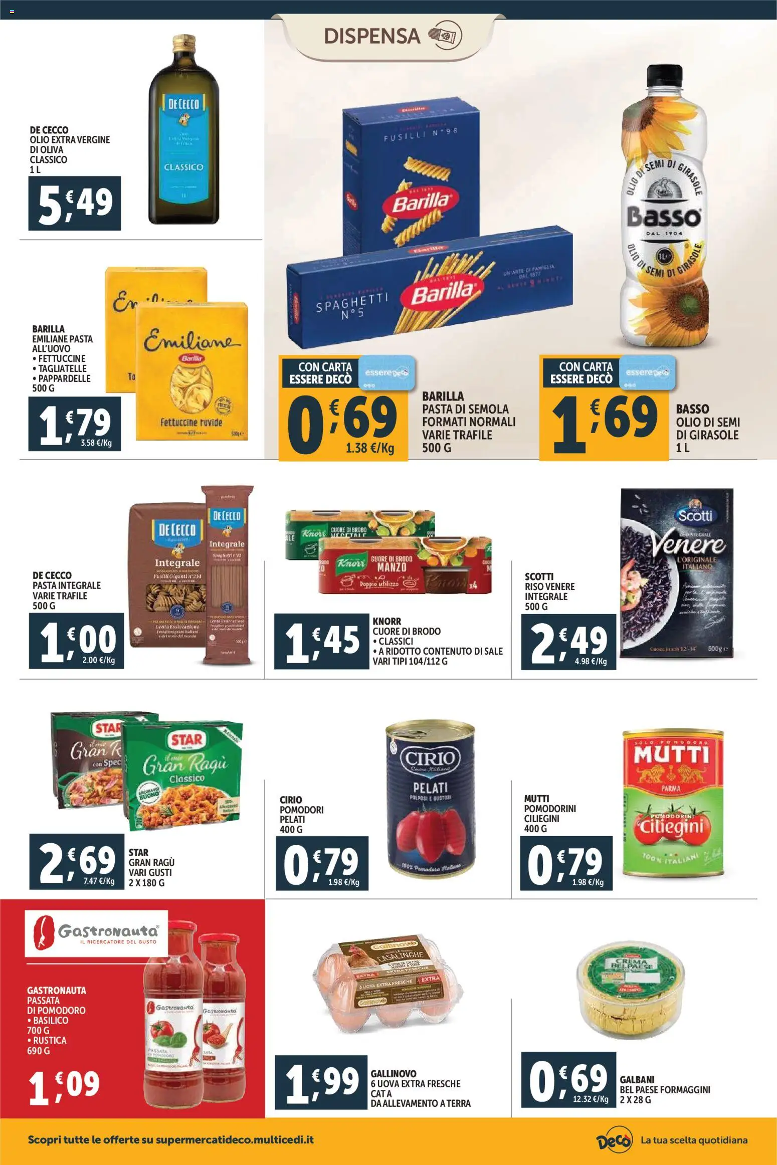 Volantino Decò del 20.01.2026 | Pagina: 8 | Prodotti: Tagliatelle, Basilico, Ragú, Fusilli