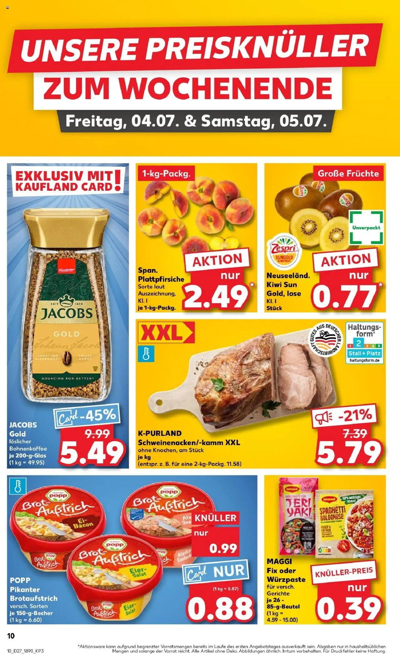 Kaufland prospekt Grünstadt	 - gültig ab dem 03.07.2025 | Seite: 10 | Produkte: Maggi, Maggi fix, Brot, Salat