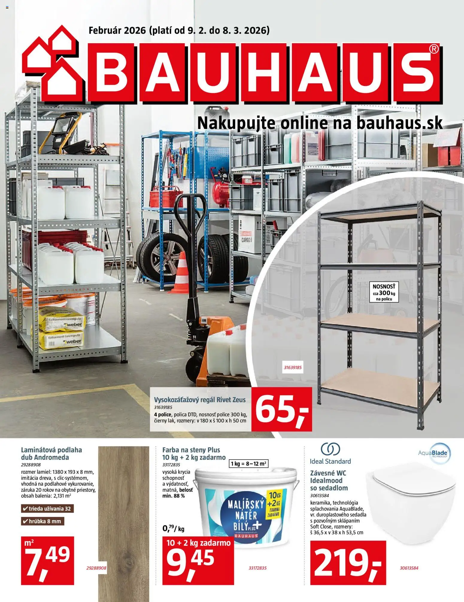 Nové Bauhaus akcie – leták je platný od 09.02.2026 | Strana: 1