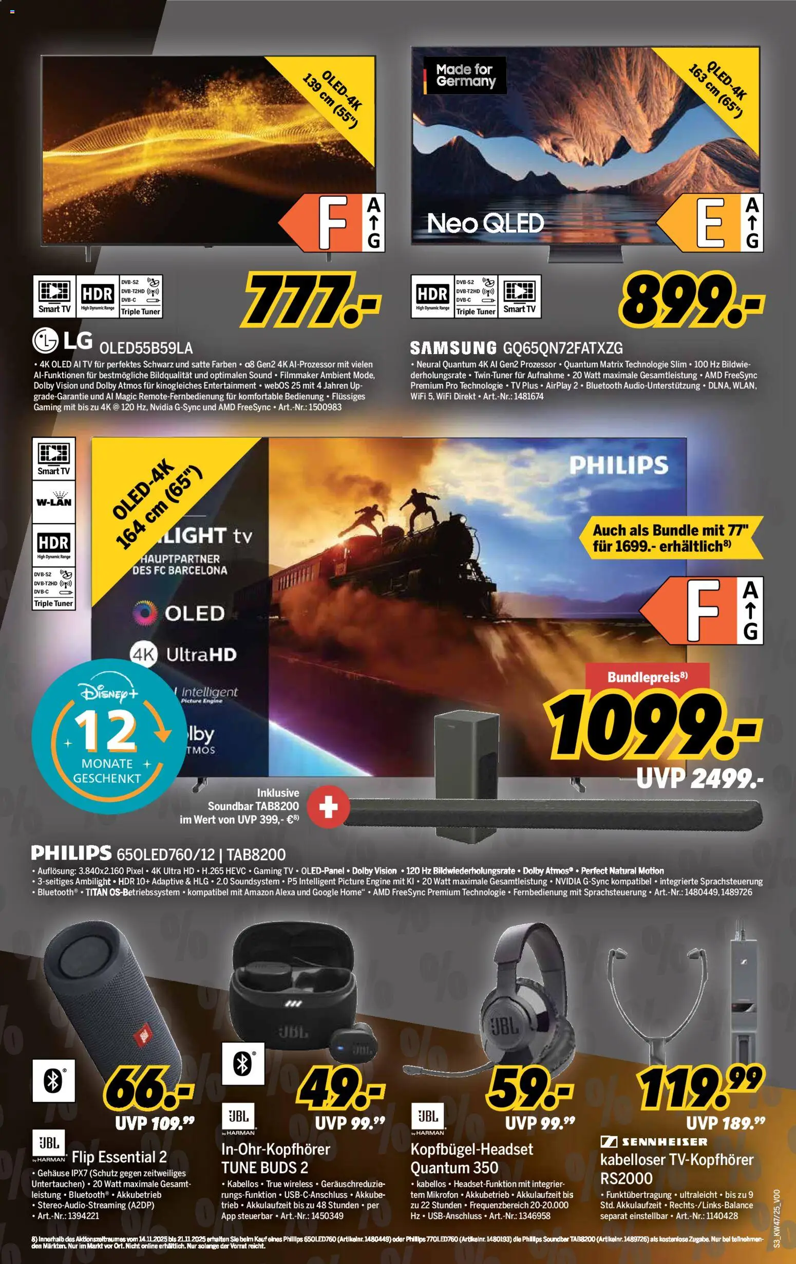 Medimax - Black Friday – gültig ab 14.11.2025 | Seite: 3 | Produkte: Mikrofon, Philips, Samsung, TV