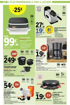 E.Leclerc - Prévisualisation de PACK MACHINE À CAFÉ ET 60 CAPSULES NESCAFÉ DOLCE GUSTO, Multi boissons. Fonction eau chaude/eau froide. Bac de récupération et réservoir d'eau amovible. Tasses non incluses. GARANTIE LÉGALE 2 ANS. valide à partir de 02.12.2025 | Page: 62