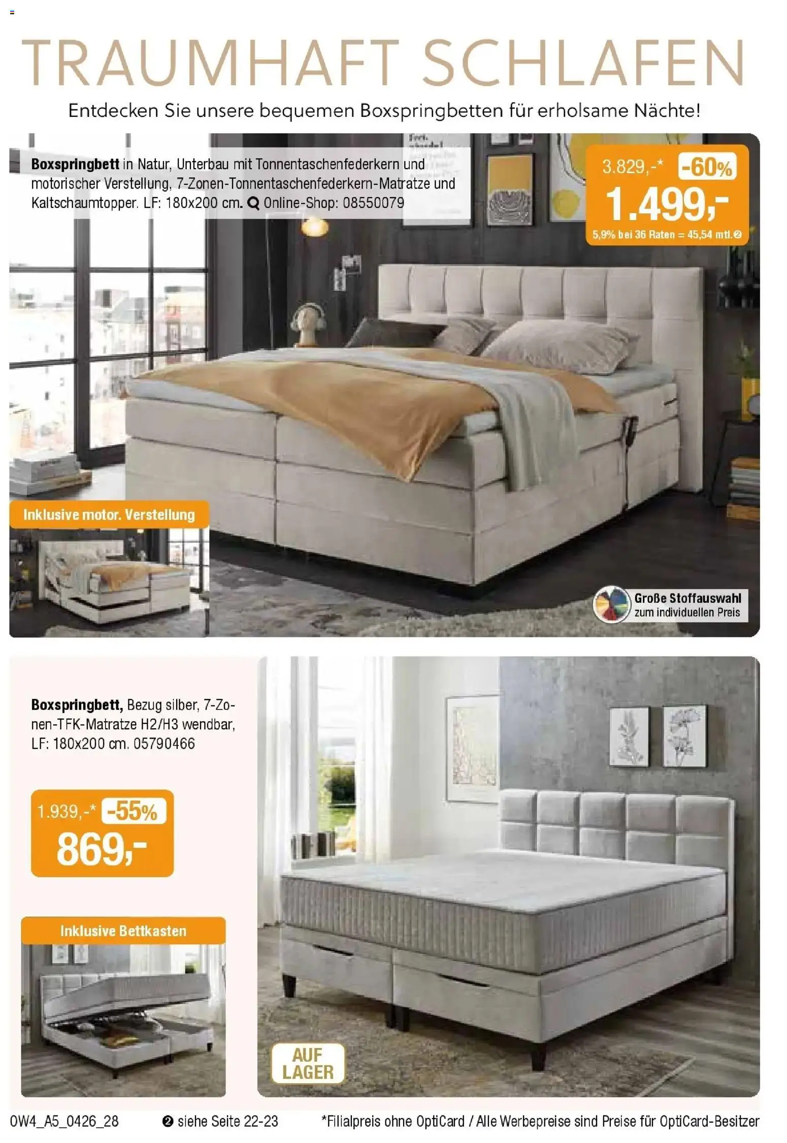Angebote - Für Zuhause-Liebhaber – gültig ab 01.04.2026 | Seite: 28 | Produkte: Boxspringbett
