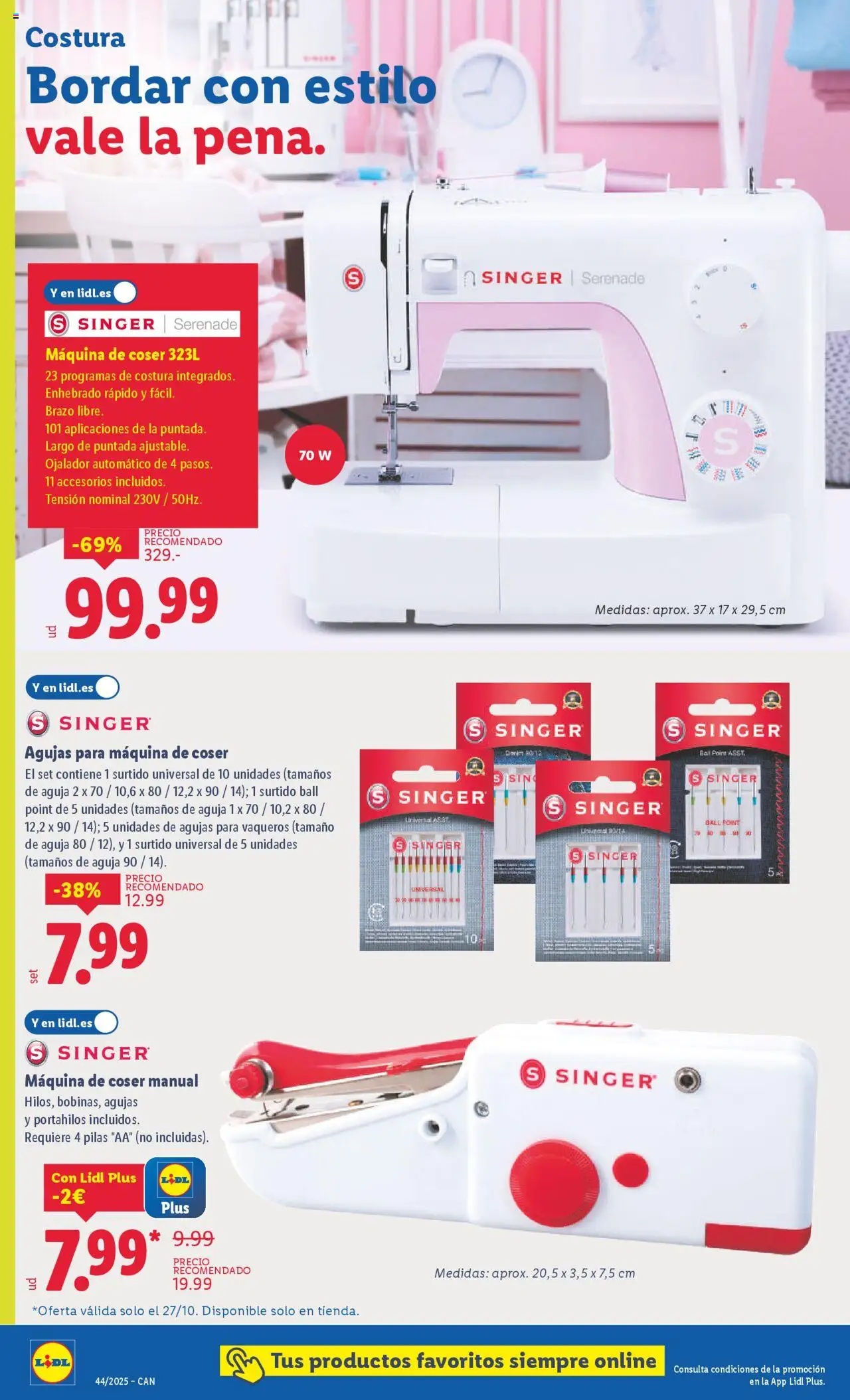 Lidl - Canarias │ válido desde el 27.10.2025 | Página: 8 | Productos: Κοσμήματα, Máquina de coser
