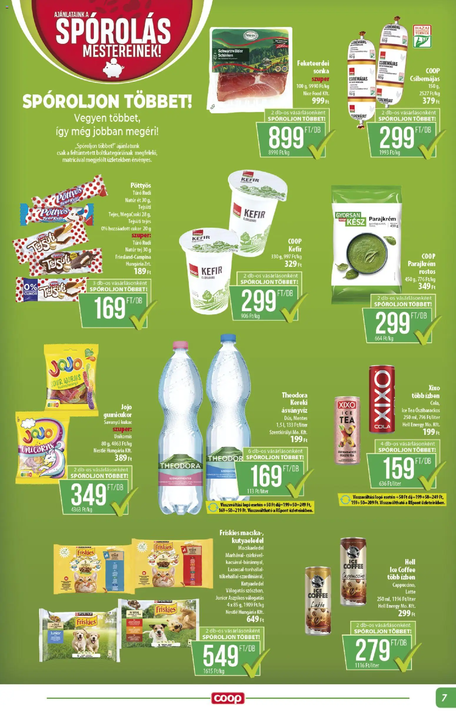 COOP akciós ujság - amely érvényes a következő dátumtól: 15.01.2026 | Oldal: 7 | Termékek: Kefir, Ice tea, Gumicukor, Tea