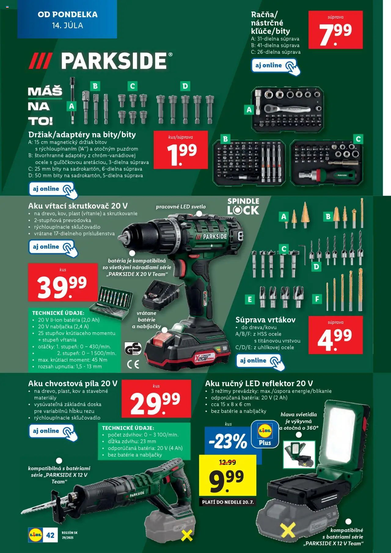 Lidl leták │ platný od 14.07.2025 | Strana: 46 | Produkty: Led reflektor, Reflektor, Svietidlá, Svetlo