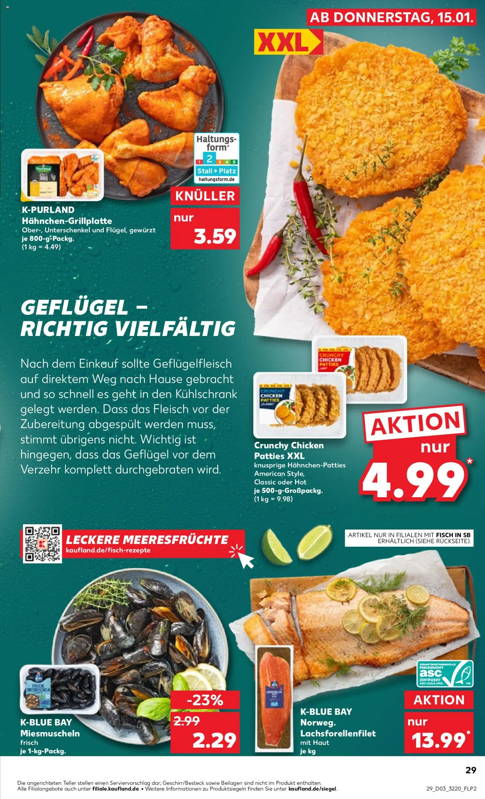 Kaufland prospekt Berlin	 – gültig ab 15.01.2026 | Seite: 29 | Produkte: Kühlschrank, Fisch, Meeresfrüchte, Fleisch