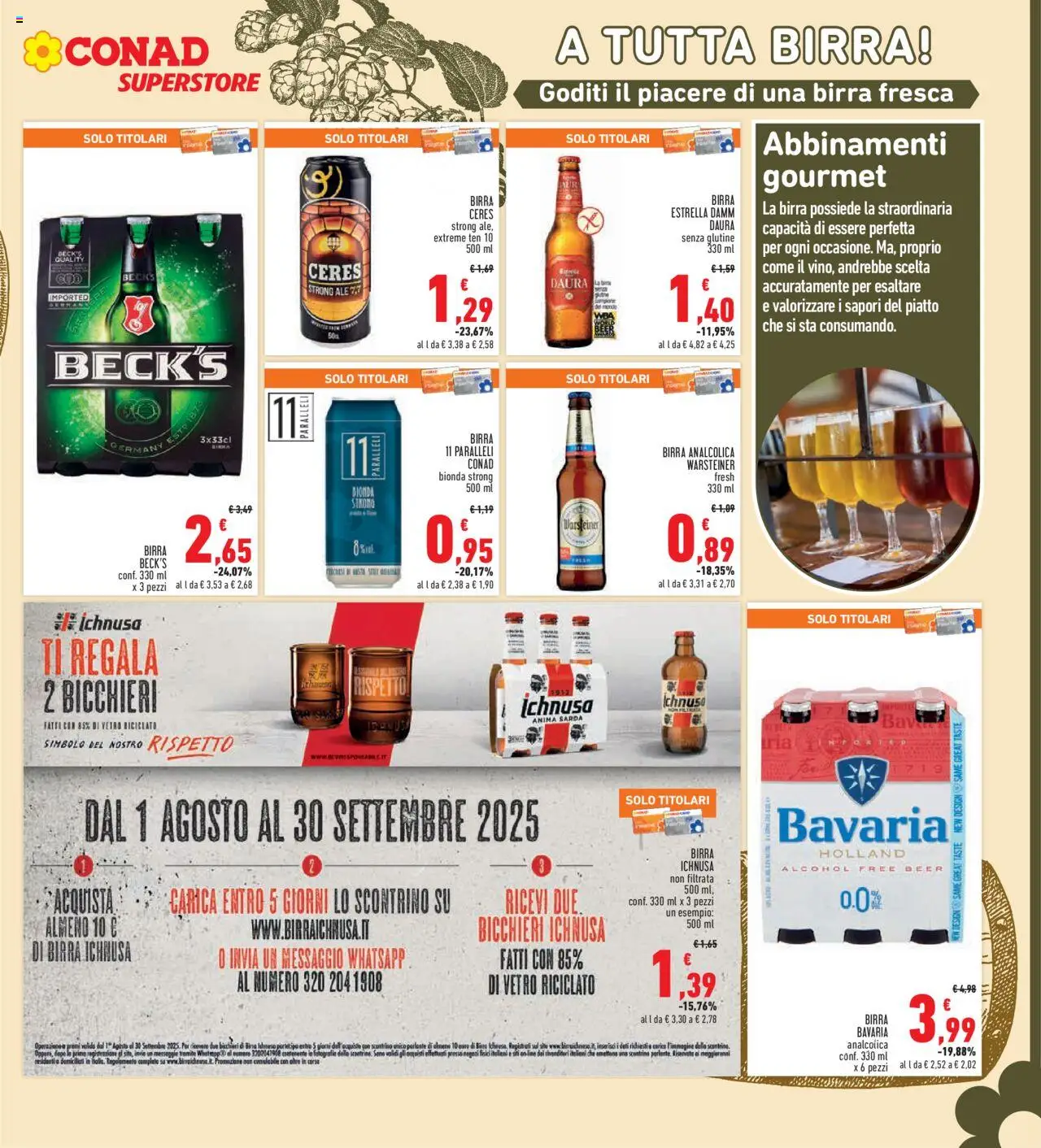 Volantino Conad del 14.08.2025 | Pagina: 17 | Prodotti: Birra, Ceres, Piatto