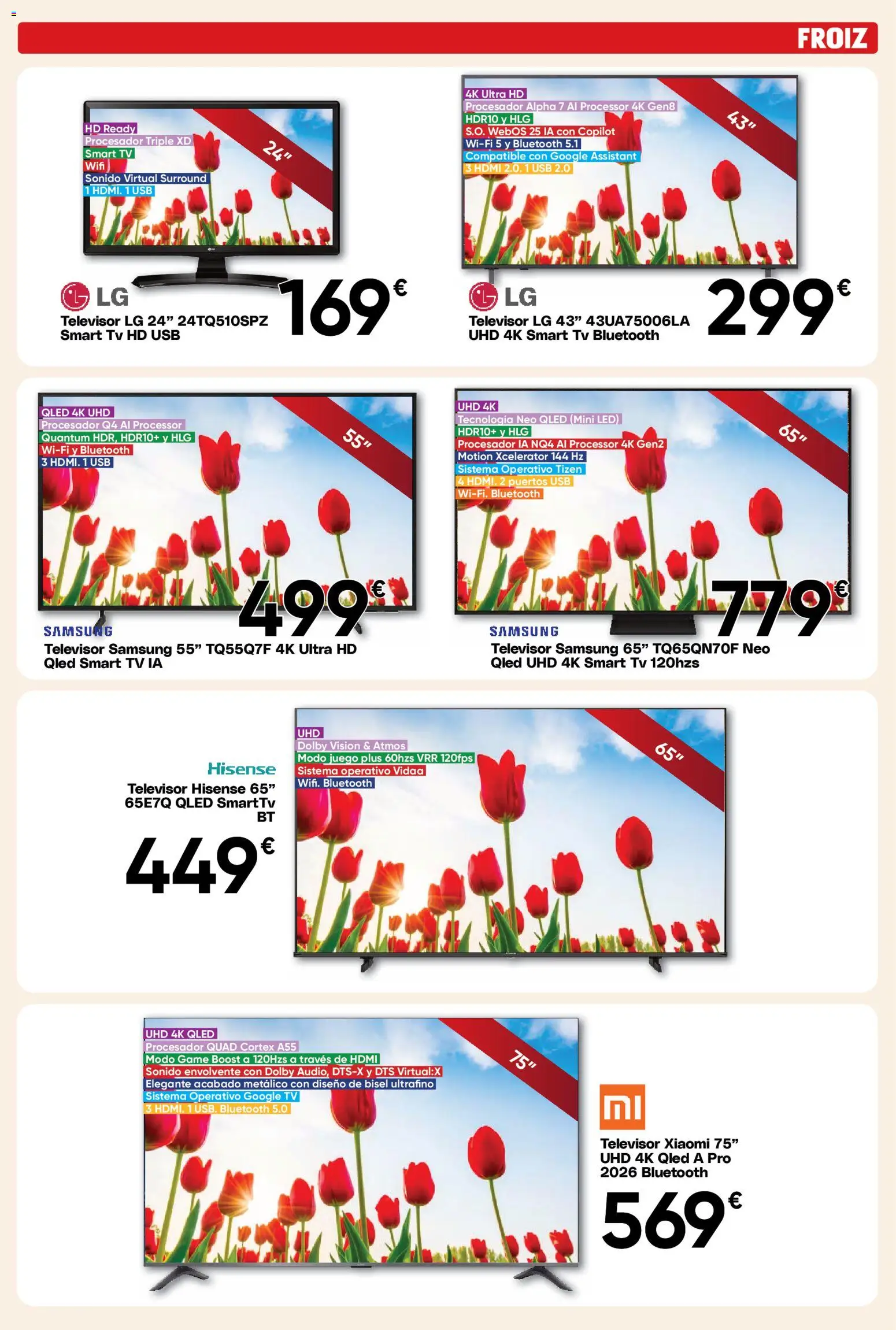 Froiz - Folleto Hiper │ válido desde el 23.04.2026 | Página: 2 | Productos: Televisor, USB