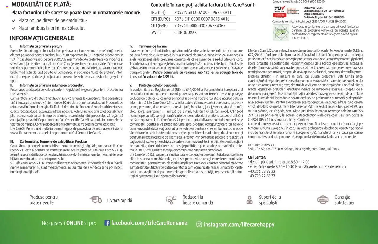 Noul catalog Life Care – valabil de la 01.10.2025 | Pagină: 167 | Produse: Telefon