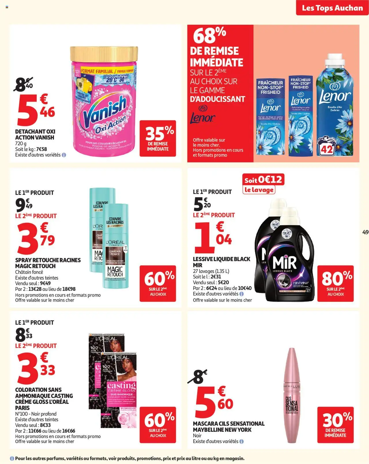 {H1} | Page: 49 | Produits: Coloration, Parfum, Mascara, Détachant