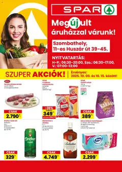 Spar Szombathely üzlet megújulás - amely érvényes a következő dátumtól: 09.10.2025
