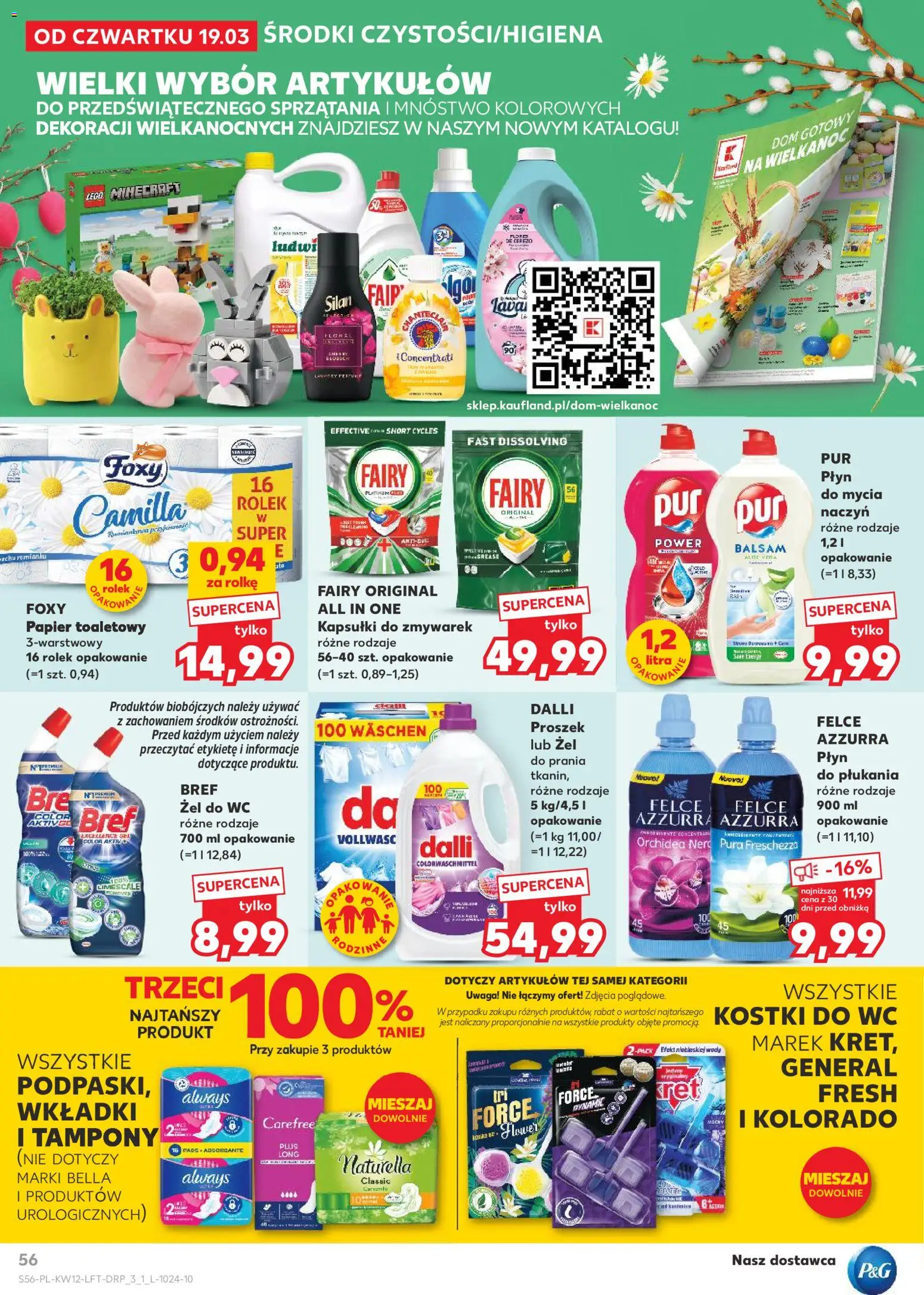 Kaufland Polsko leták od 19.03.2026 | Strana: 56 | Produkty: LEGO, Silan, Wc, Tampony