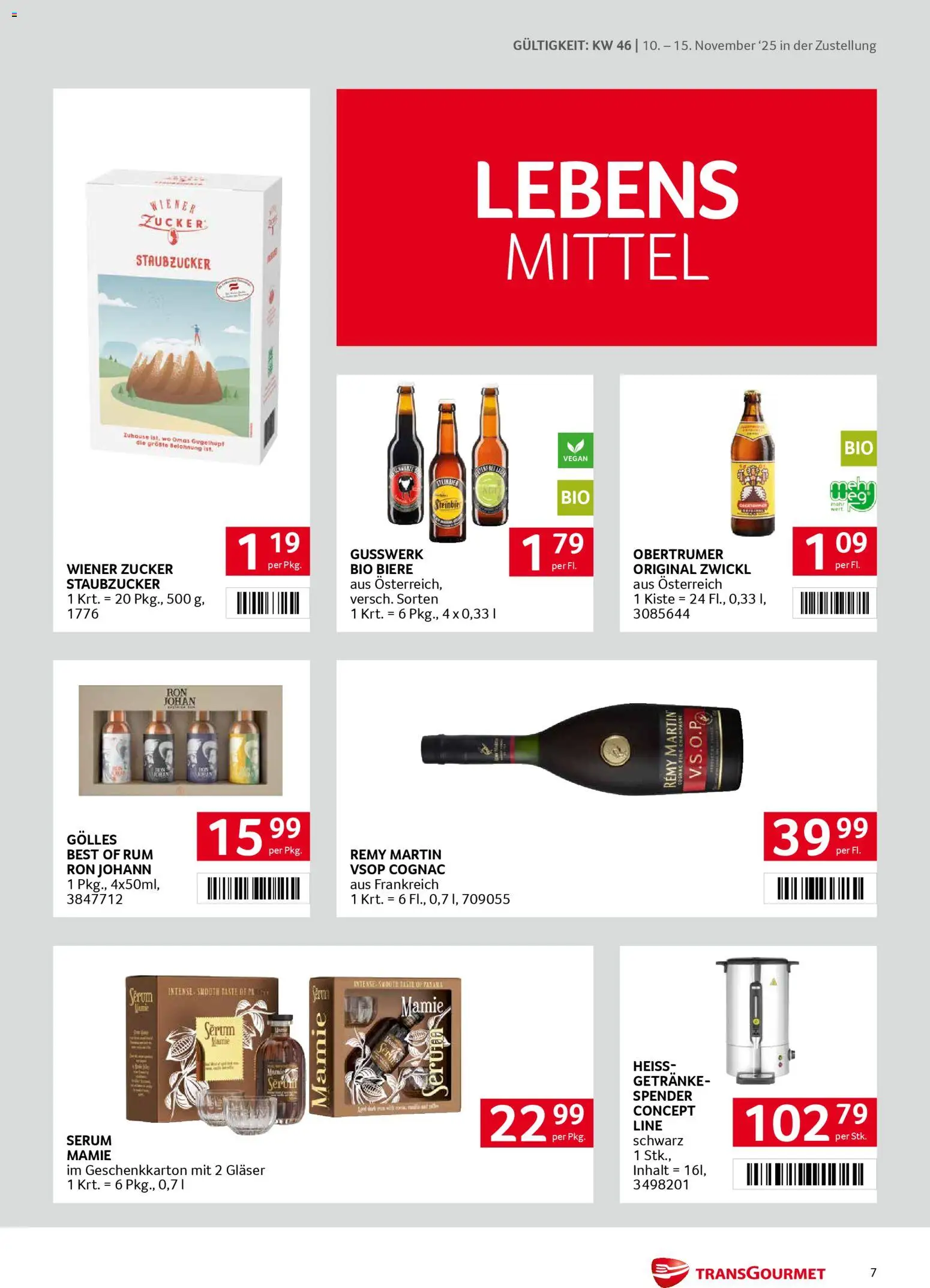 Transgourmet Zustellaktion gültig ab 10.11.2025 | Seite: 7 | Produkte: Zucker