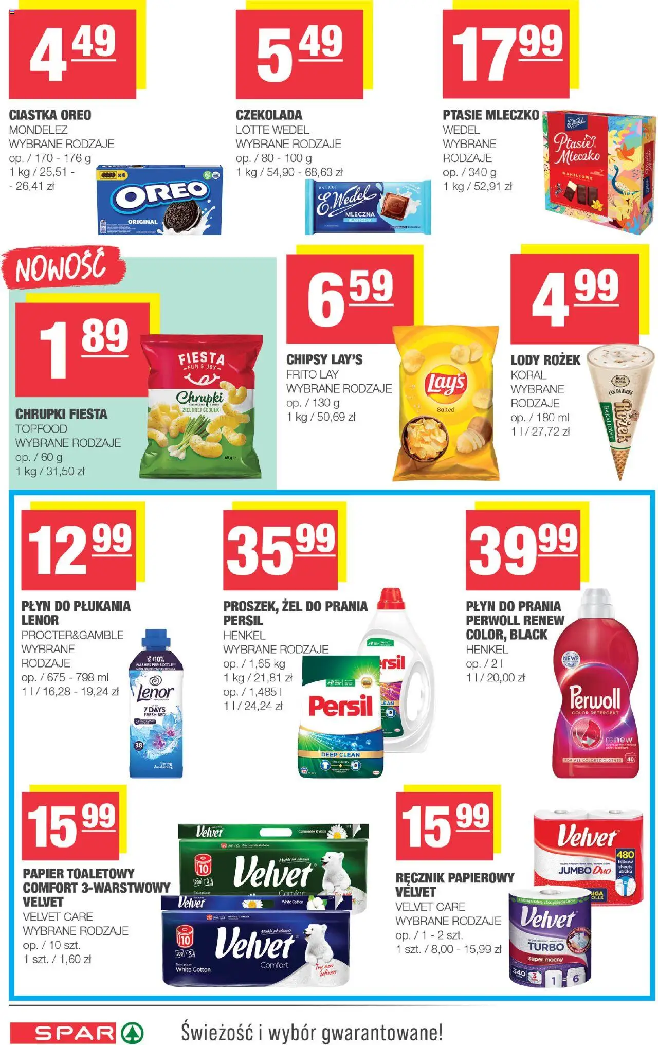 Spar Gazetka od 27.08.2025 | Strona: 6 | Produkty: Chrupki, Ptasie mleczko, Czekolada, Lody