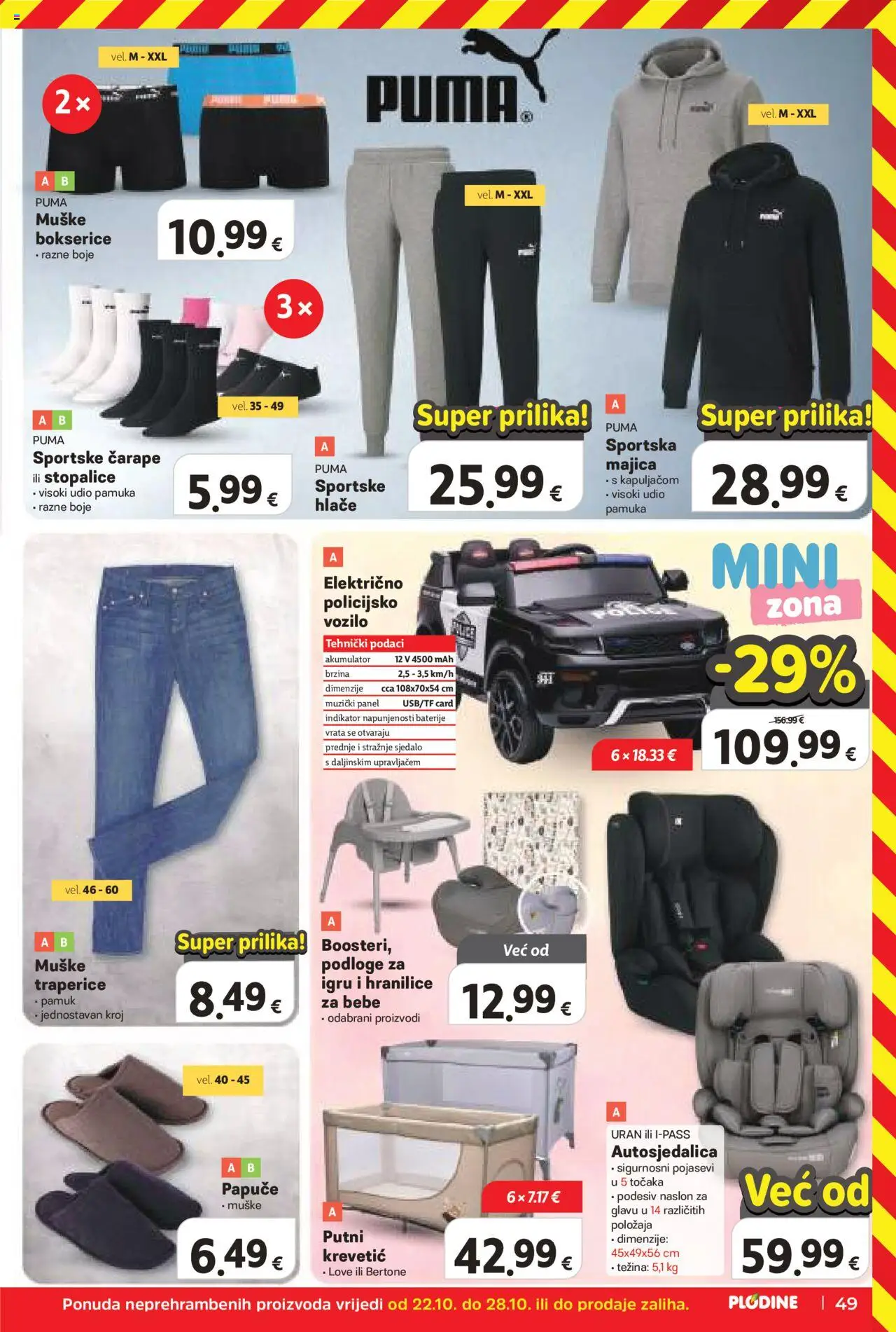Plodine katalog | vrijedi od 22.10.2025 | Stranica: 49 | Proizvodi: Vrata, Papuče, Baterije, Traperice