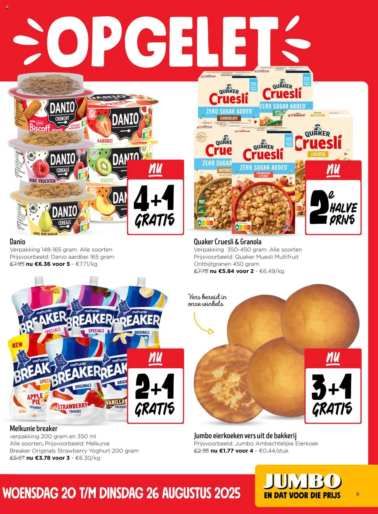  | Pagina: 9 | Producten: Bakkerij, Banaan, Peer, Yoghurt