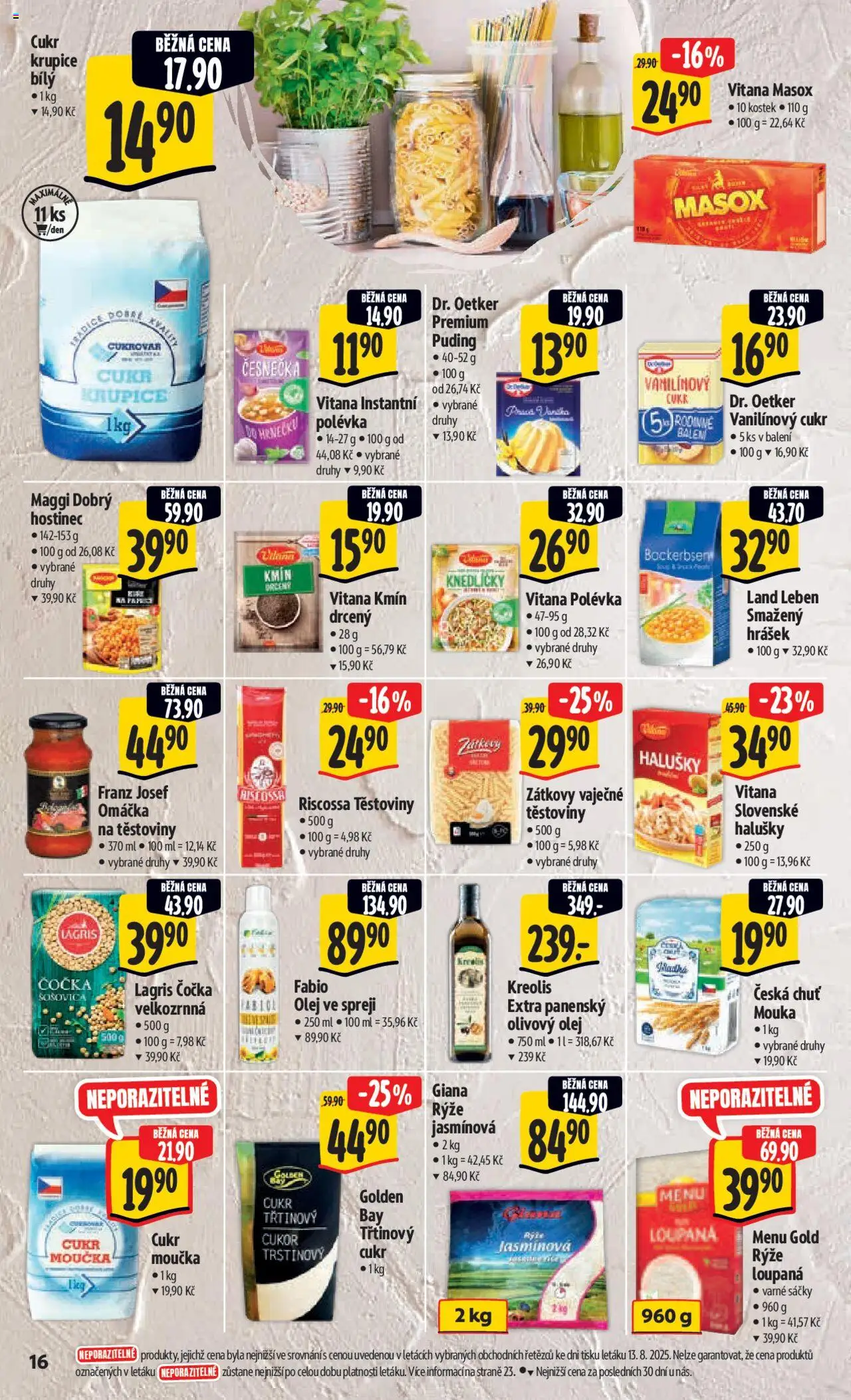 Albert leták - Hypermarket od 20.08.2025 | Strana: 25 | Produkty: Olej, Krupice, Puding, Cukr