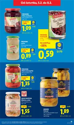FRESHONA Cikla u kriškama, 430 g (ocijeđene mase), 1 kg = 2.53 - Pregled kataloga iz trgovine Lidl, vrijedi od 02.02.2026 | Stranica: 55