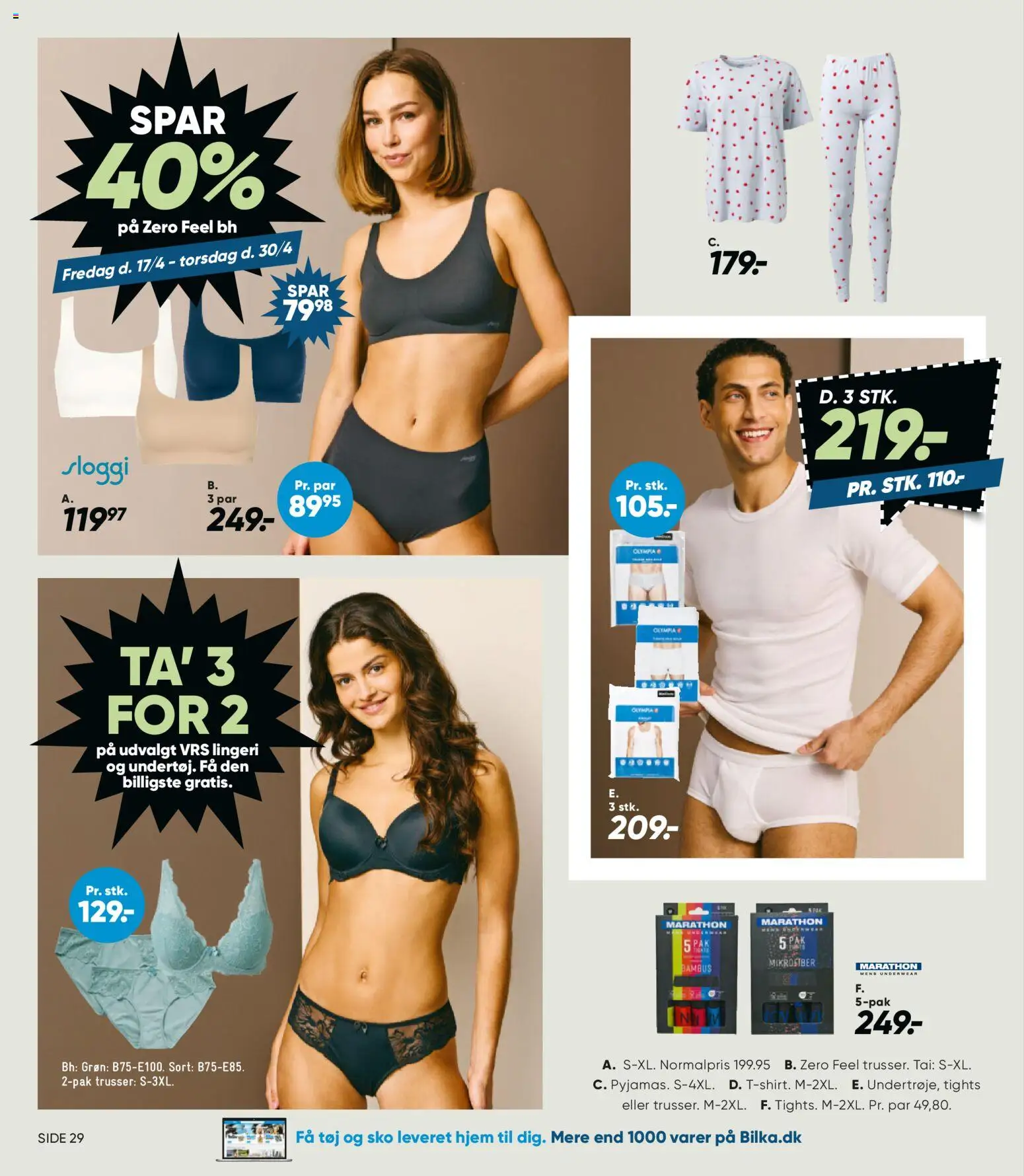 Bilka tilbudsavis – gyldig fra 17.04.2026 | Side: 51 | Produkter: Trusser, BH, Sko, Tøj