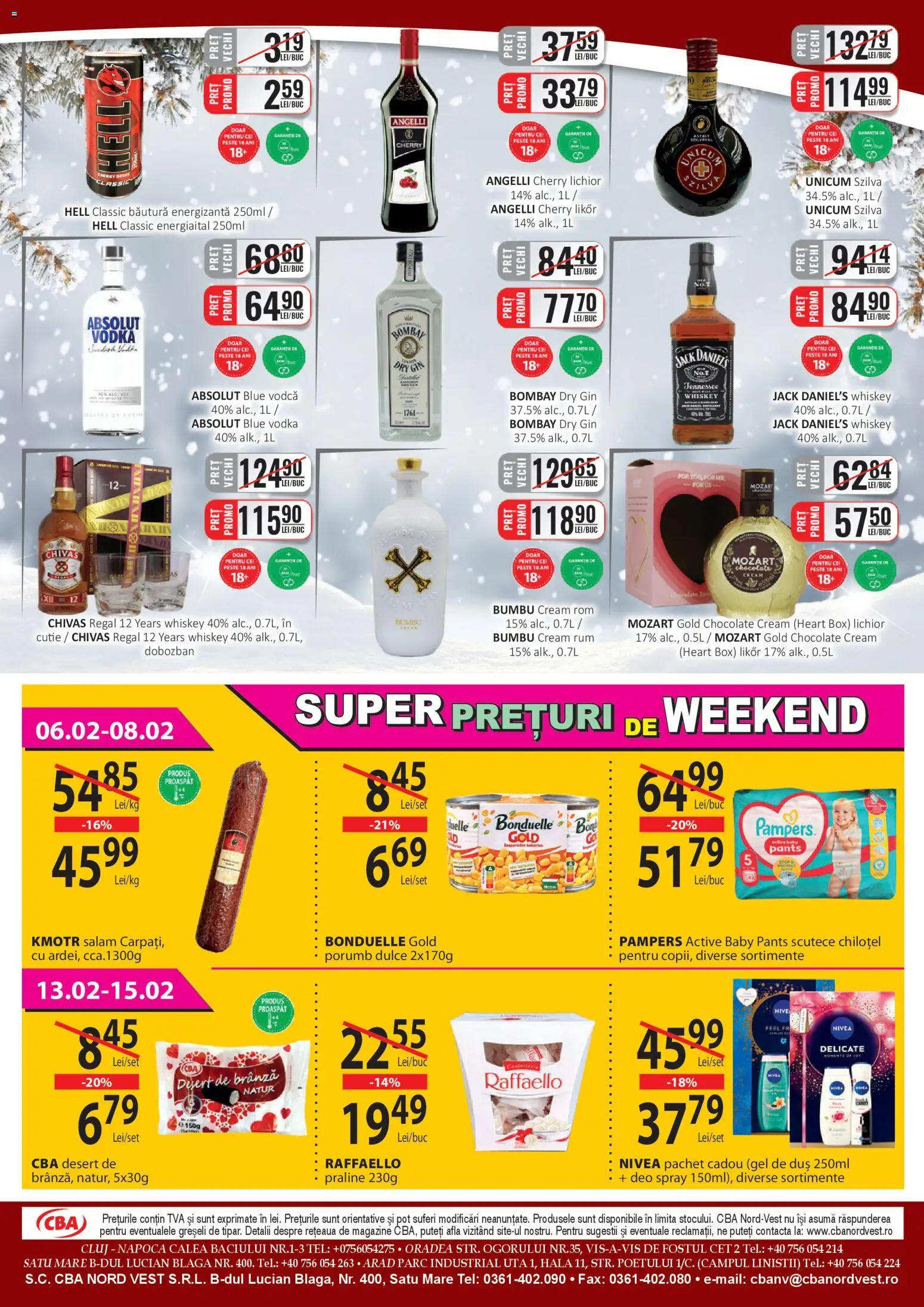 Noul catalog CBA – valabil de la 01.02.2026 | Pagină: 8 | Produse: Duș, Praline, Gin, Scutece