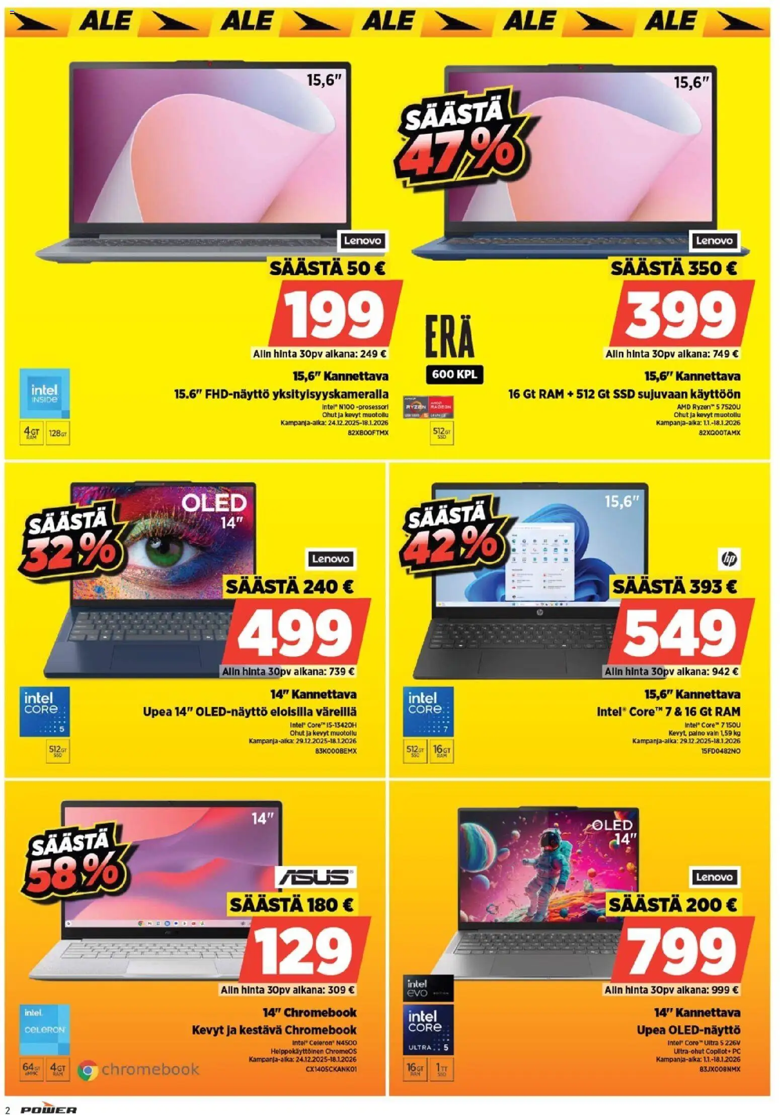 Power tarjoukset – voimassa 12.01.2026 alkaen | Sivu: 2 | Tuotteet: PC