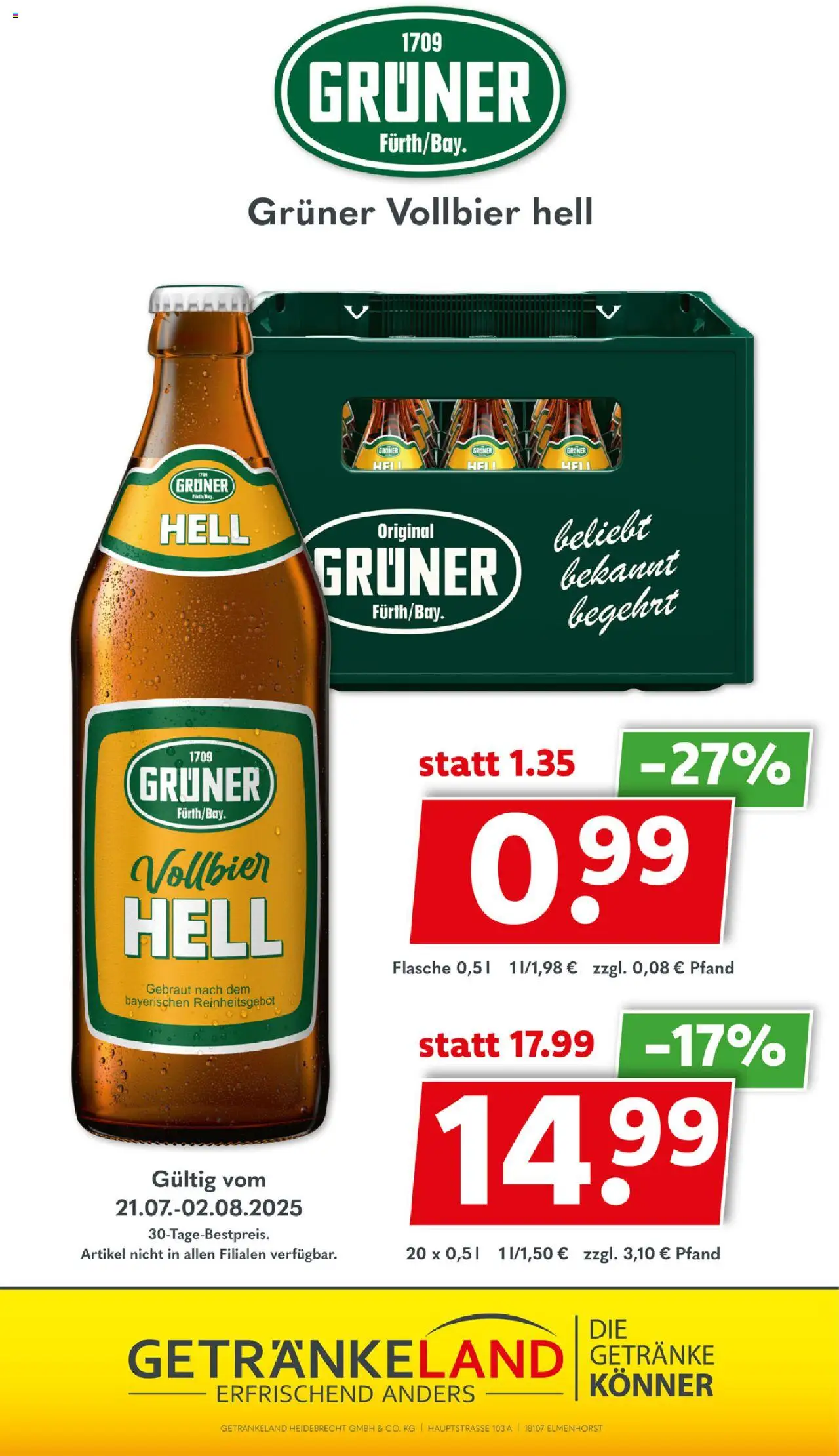 Getränkeland Prospekt 	 - gültig ab dem 21.07.2025 | Seite: 12
