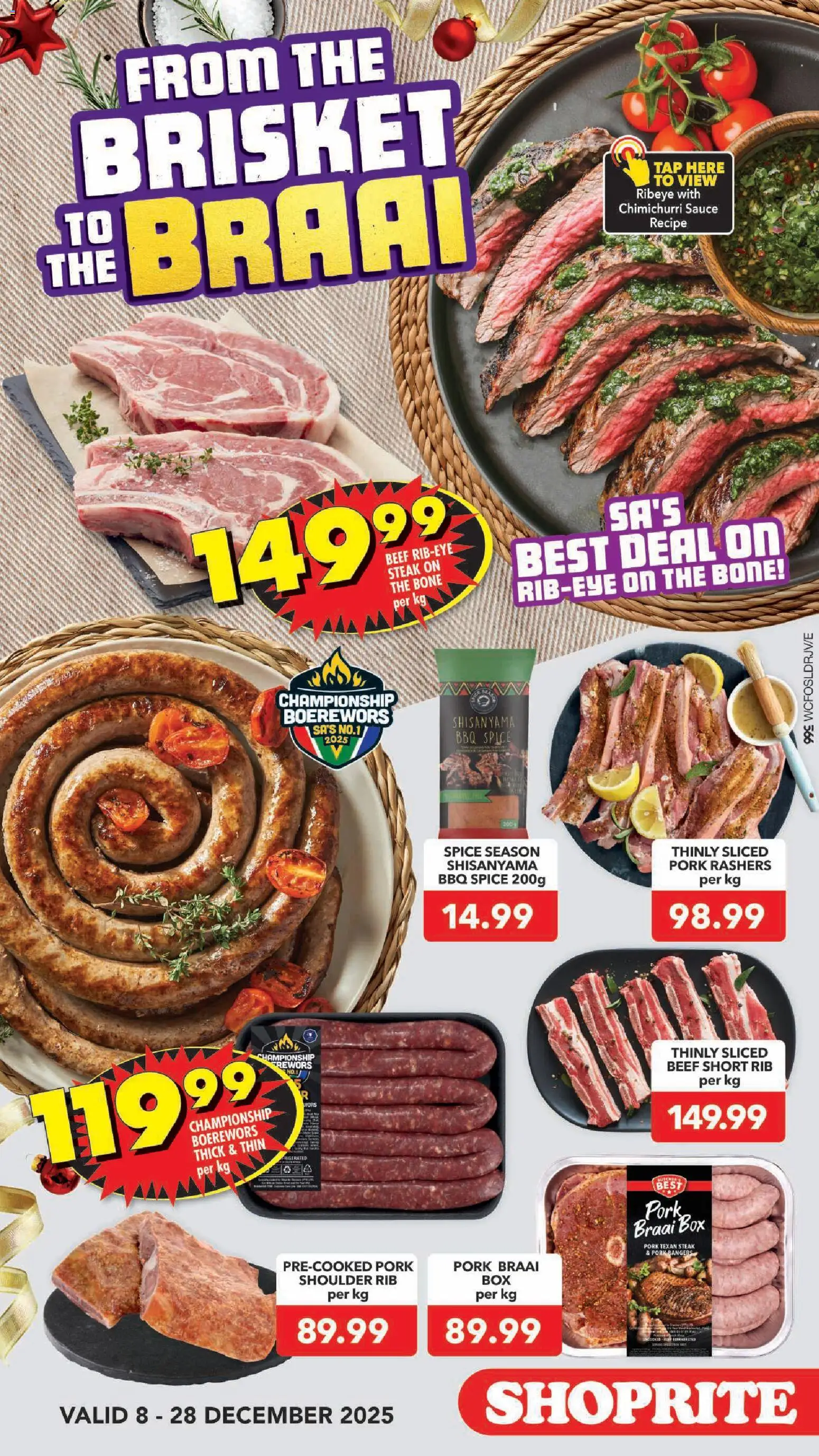 New Shoprite catalogue – valid from 08.12.2025 | Page: 4 | Products: Box, Pork, Beef, Tap