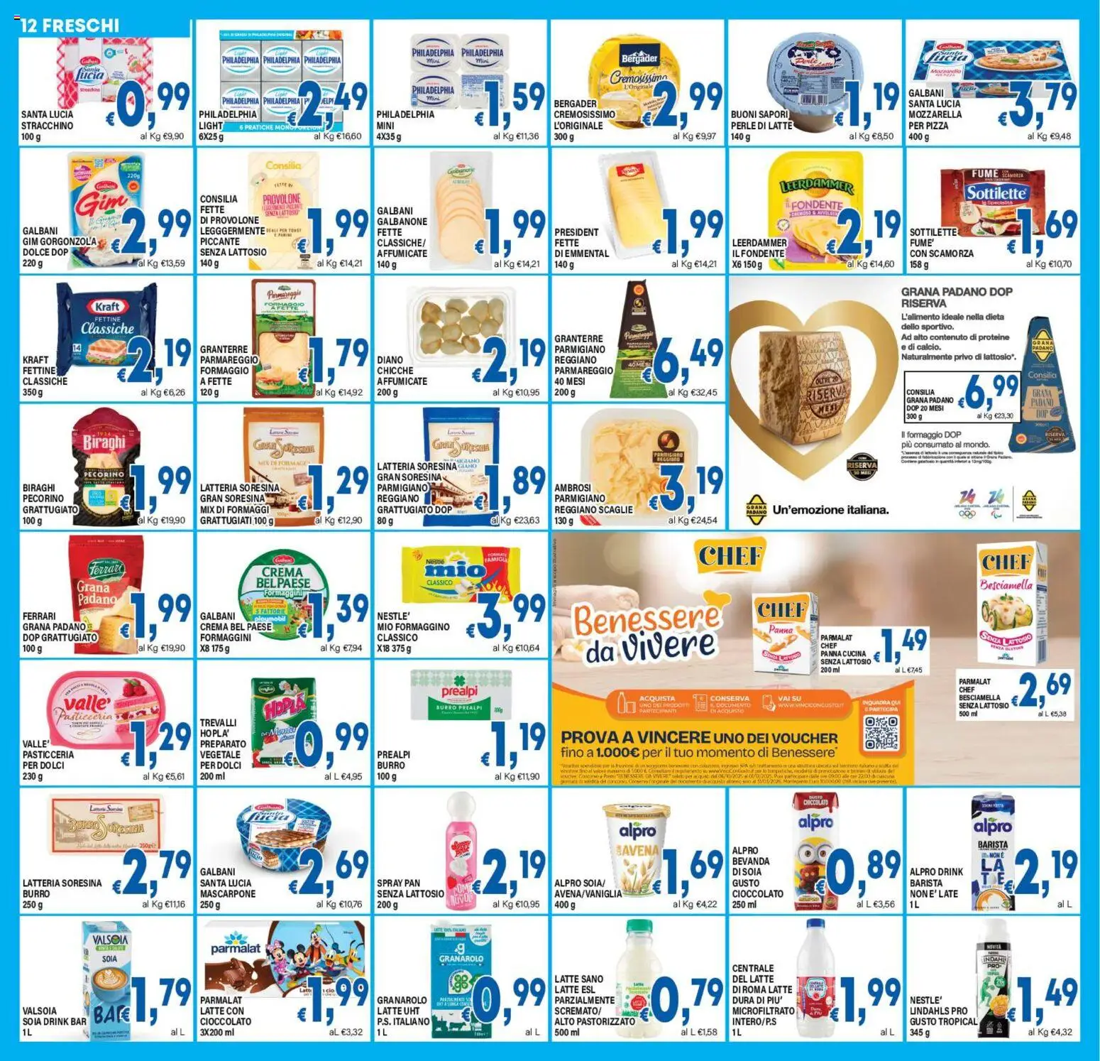 Volantino DEM del 18.11.2025 | Pagina: 12 | Prodotti: Mozzarella, Stracchino, Mascarpone, Emmental