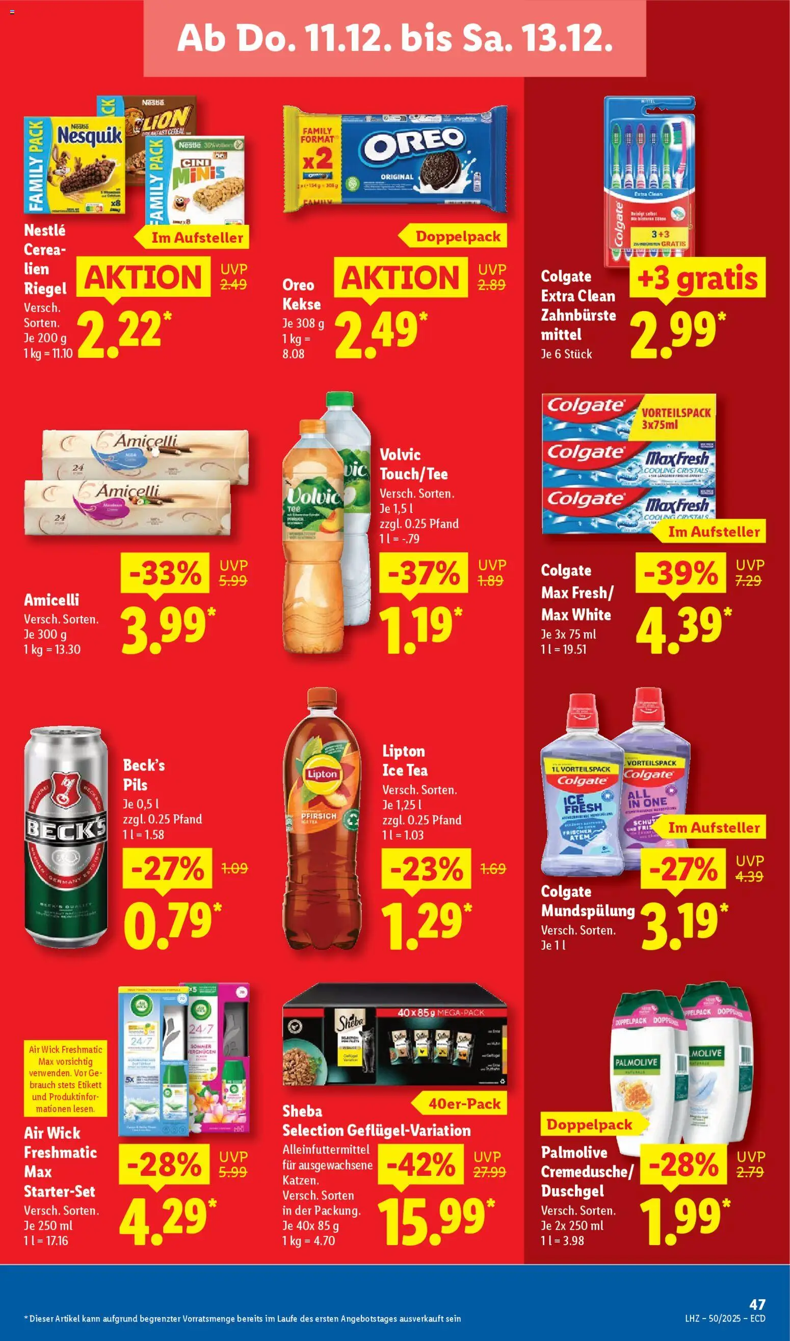 Lidl - Prospekt – gültig ab 08.12.2025 | Seite: 67 | Produkte: Duschgel, Zahnbürste, Pfirsich, Volvic