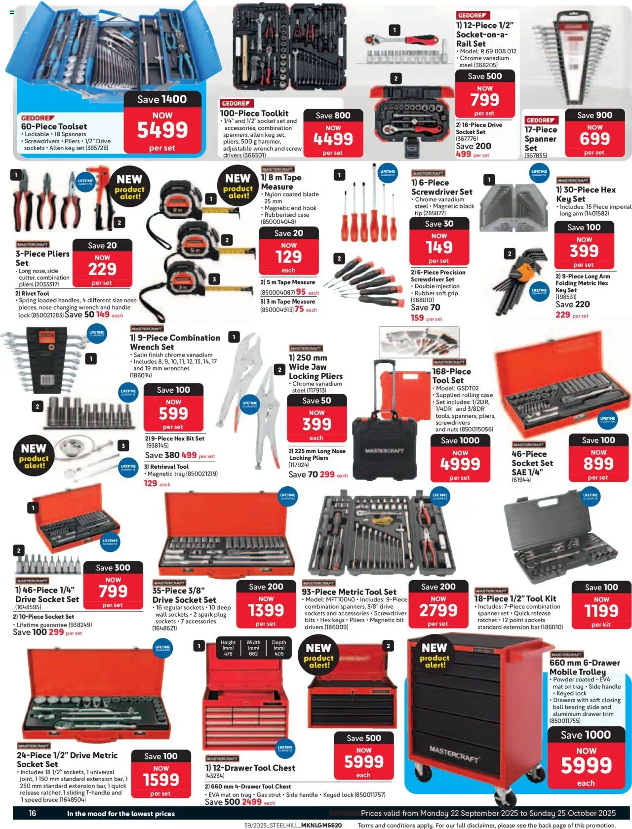 New Makro catalogue – valid from 22.09.2025 | Page: 16 | Products: Socket, Tape measure, Nuts, Tape