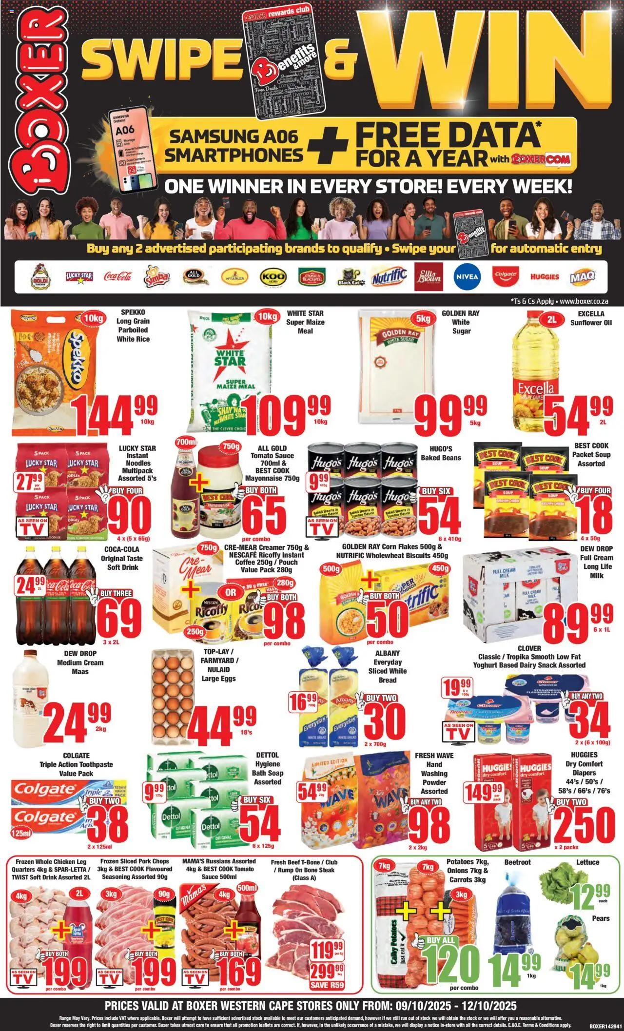 New Boxer catalogue – valid from 09.10.2025 | Page: 1 | Products: Maize meal, Seasoning, Potatoes, Sugar