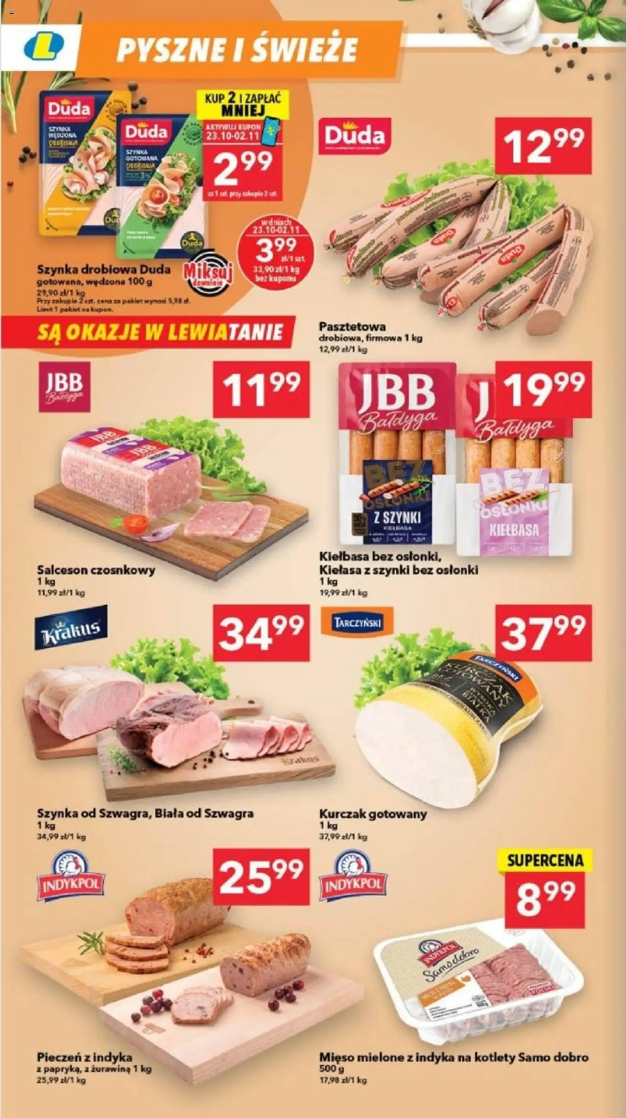 Lewiatan gazetka - Szczecin od 23.10.2025 | Strona: 2 | Produkty: Mięso, Mięso mielone, Żurawina, Kotlety