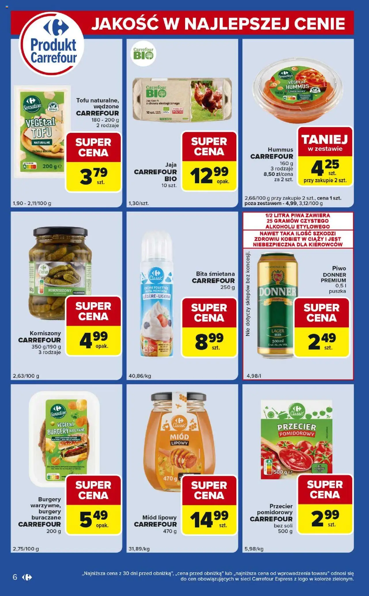 Carrefour Gazetka - Express II od 14.10.2025 | Strona: 6 | Produkty: Miód, Tofu, Hummus, Piwo